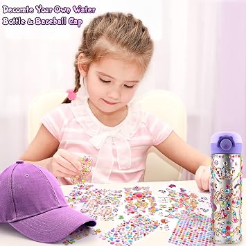 Gifts for Girls DIY Water Bottle and Baseball Cap 5 6 7 8 9 10 Years