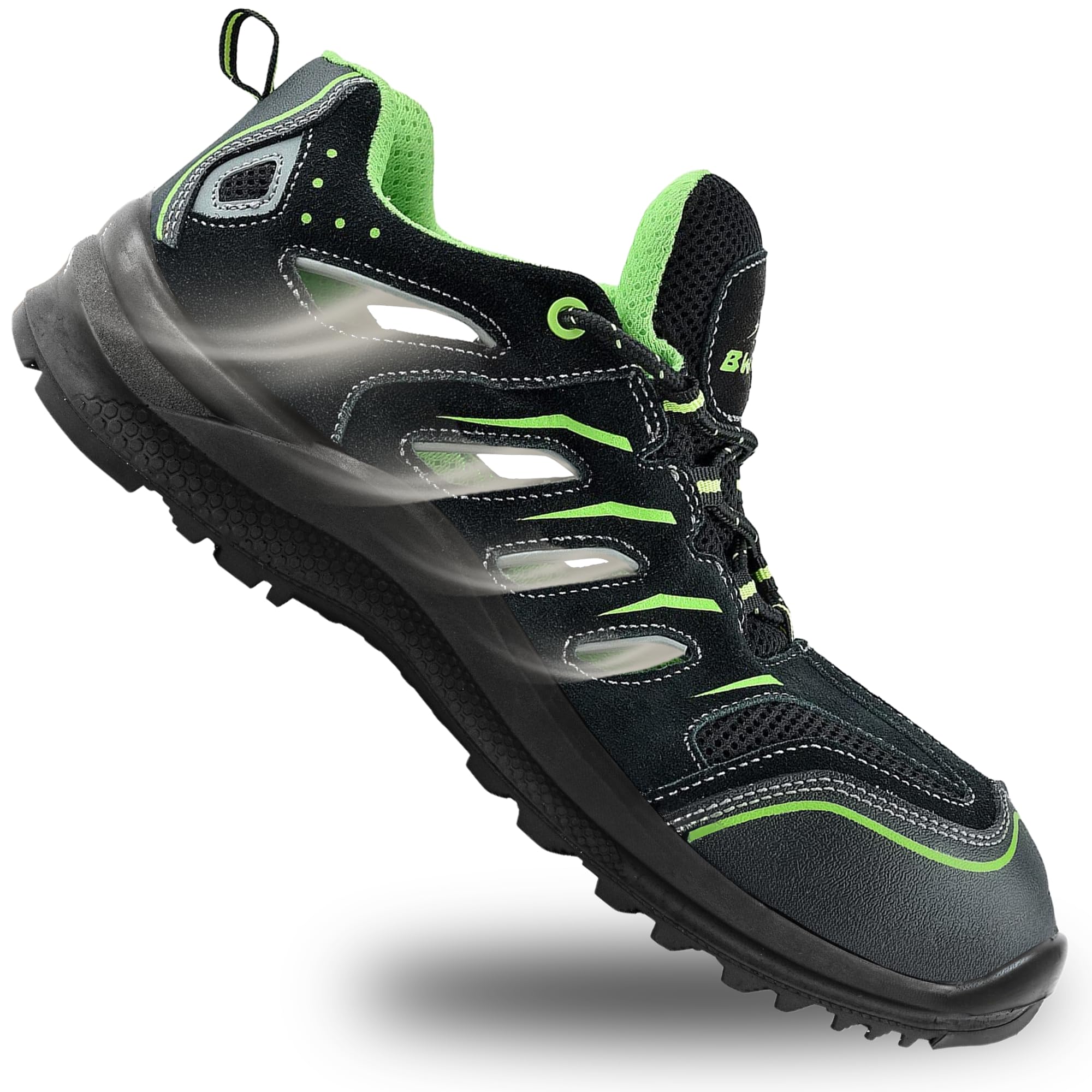 BWOLF Hawaii S1P Scarpe da Lavoro Estive Scarpe Antinfortunistiche Uomo Scarpe Antinfortunistiche Donna con Tecnologia 4x4 Grip e Cappuccio