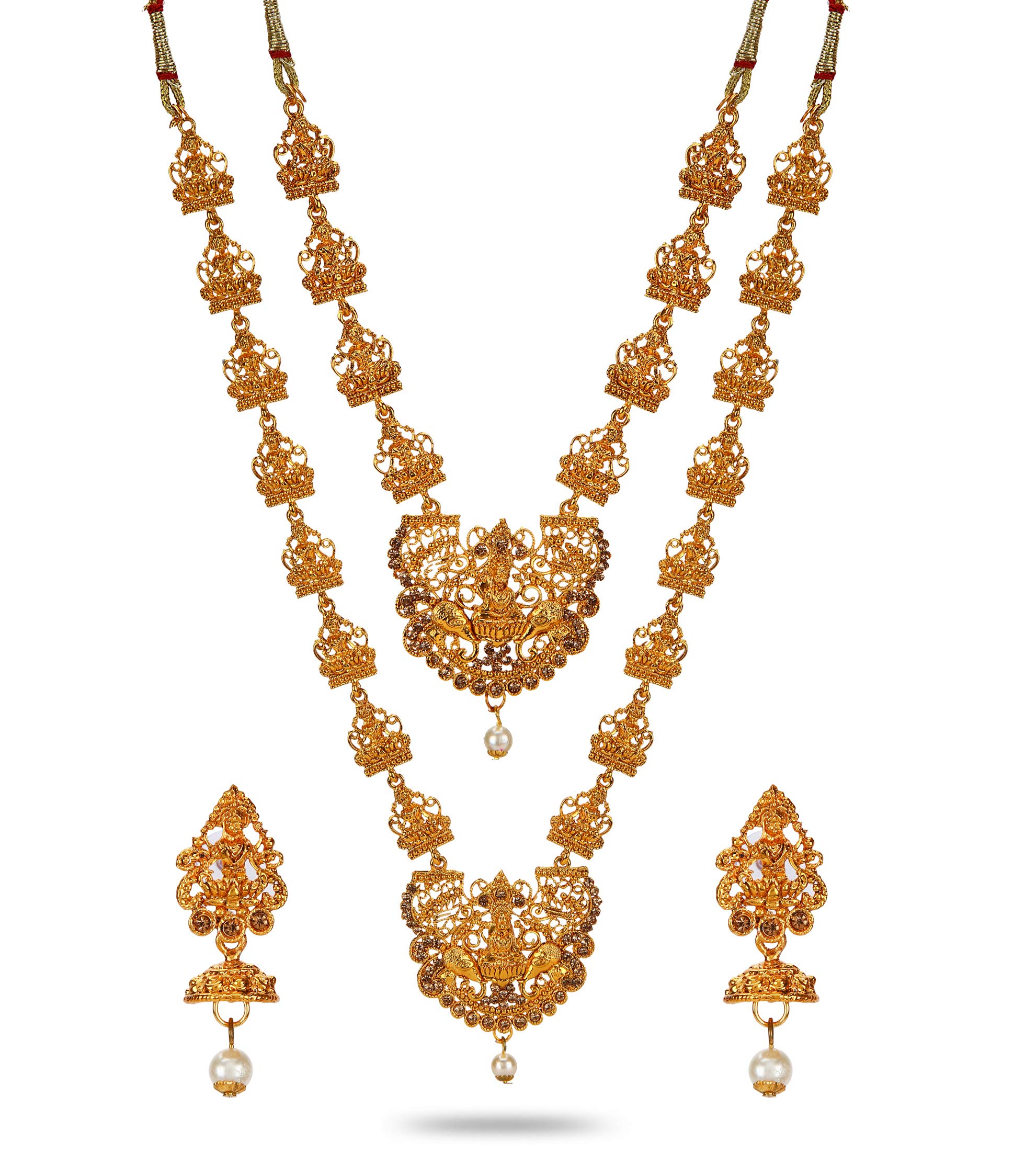 YouBella Jewellery Set for Women Traditional Temple Necklace Combo Jewellery Set with Earrings for Girls/Women (B08HL5NW5H) Amazon Price History, Amazon Price Tracker