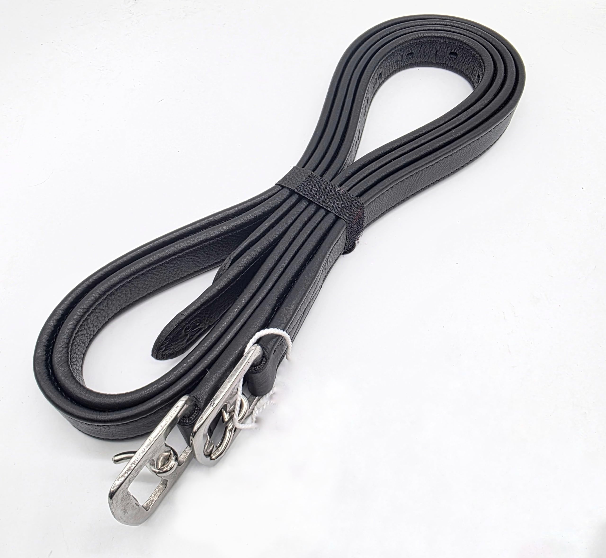 Premium Soft Leather Adult Stirrup Non Stretch 1 Inch Wide in Black Sizes 48 54 58 (58")