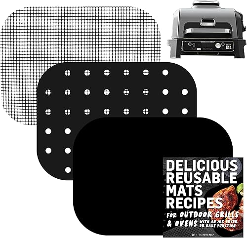 Accesorios para parrilla de exterior Ninja Woodfire OG701 OG751, alfombrillas reutilizables no desechables antiadherentes para freidora de aire