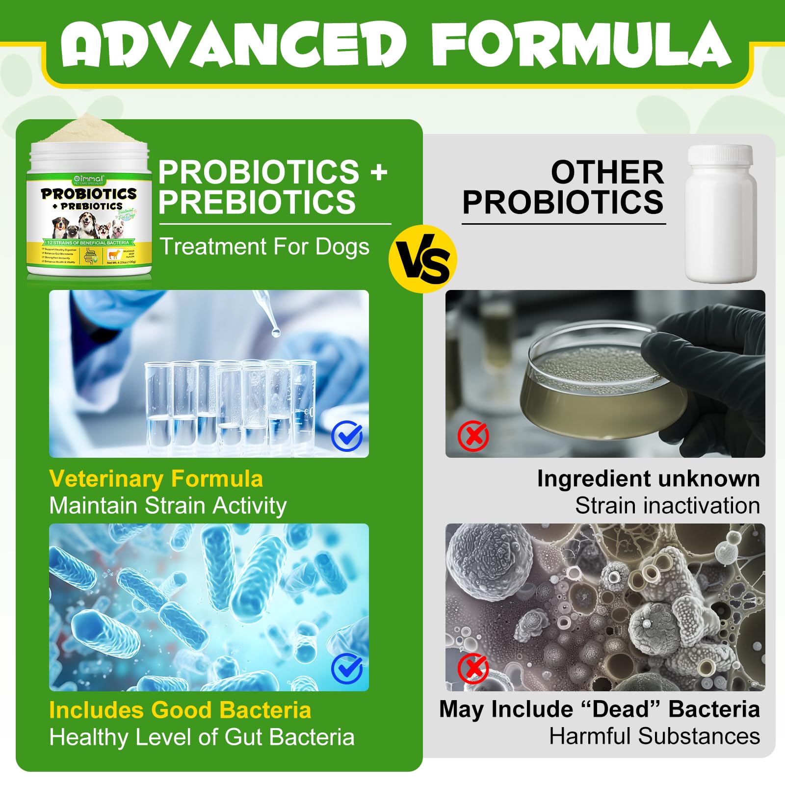 Dog Probiotic Powder, Dog Probiotics for Gut Health Probiotics Powder for Dogs Dogs Digestive Supplement - Image 4