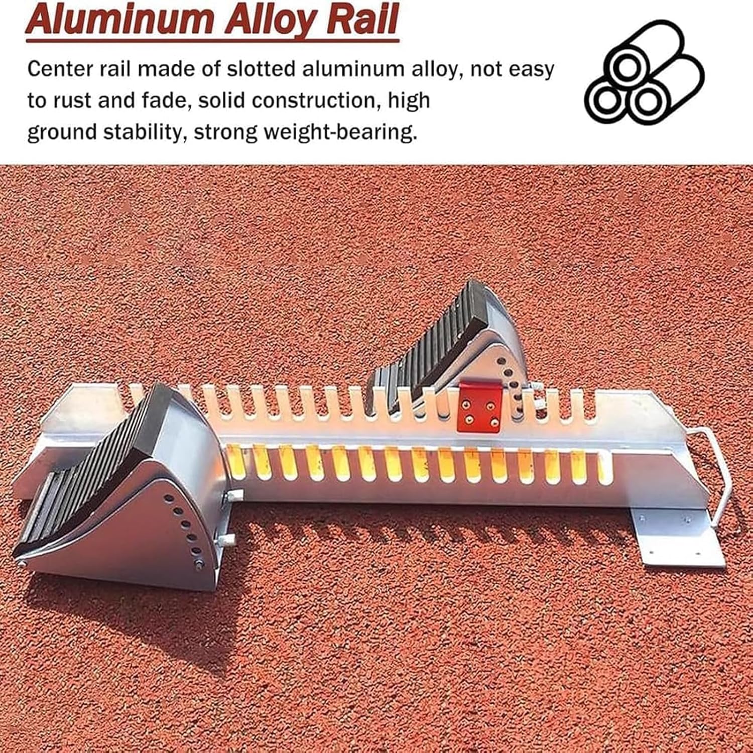 High Level Starting, Multi Function Track Starting Blocks, with Adjustable Foot Pedal, 6 Angle Adjustable, for Athletics Plastic Runway, Training