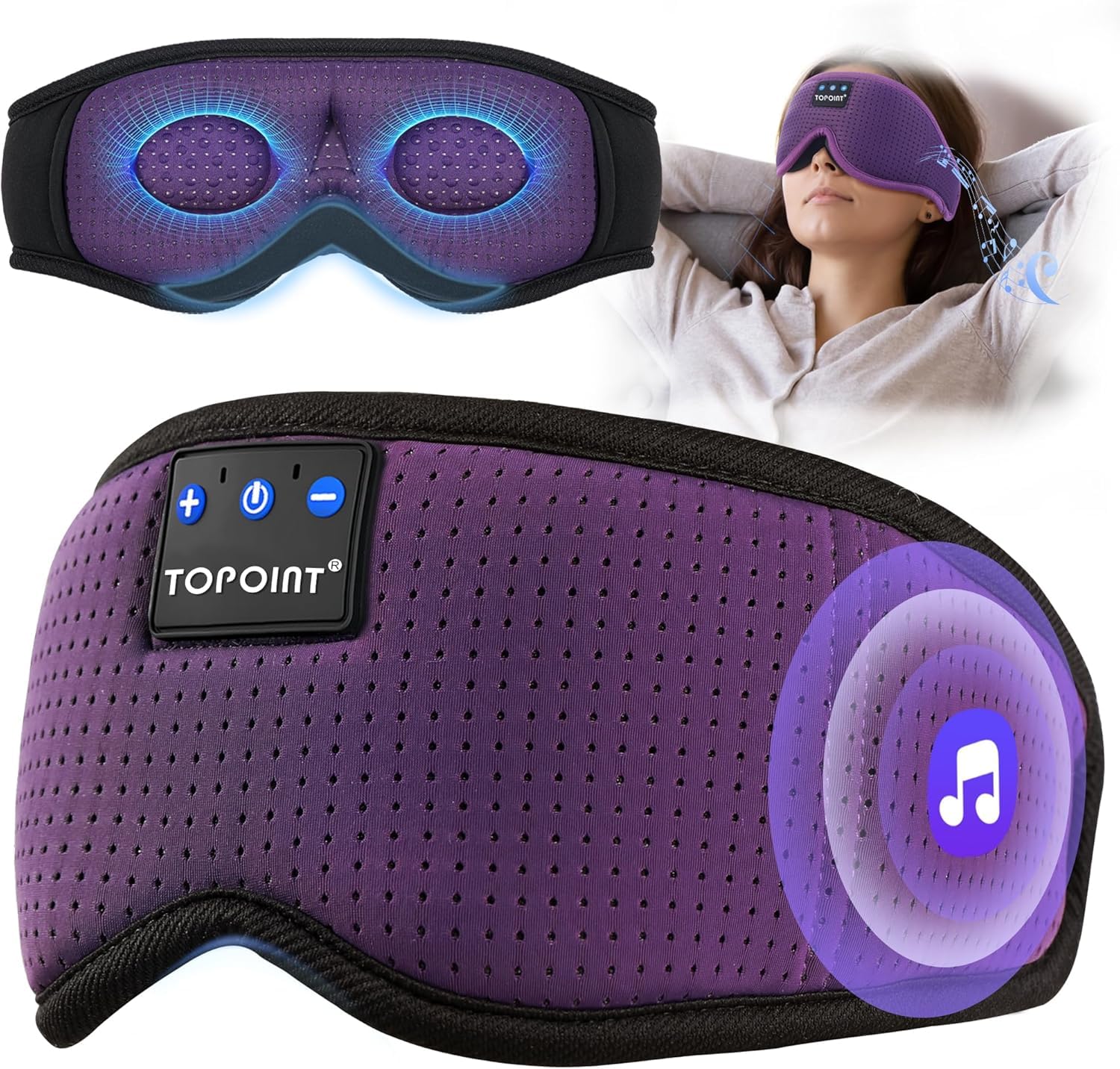 Photo 1 of TOPOINT Bluetooth 5.4 Sleep Mask Headphones