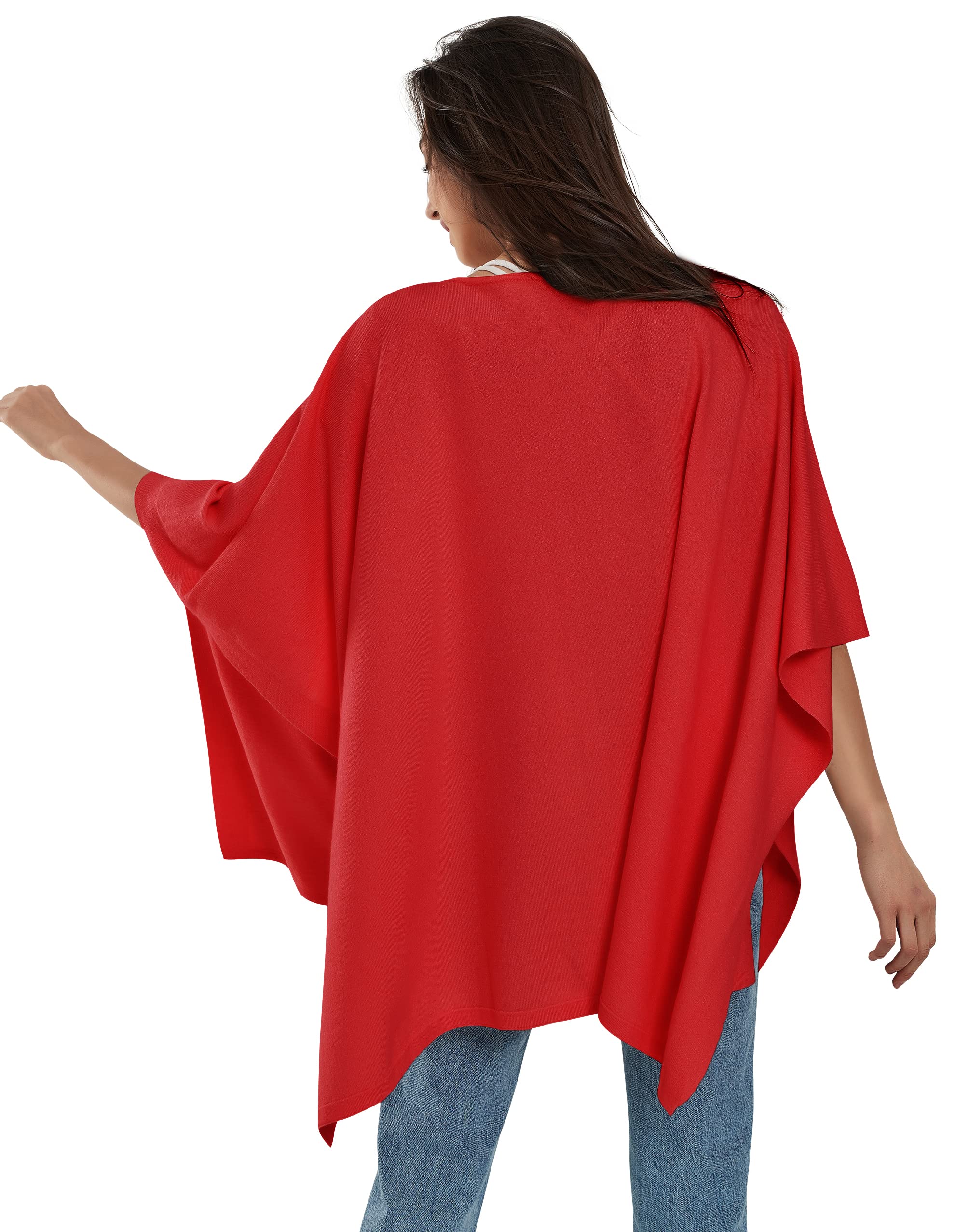 Femmes Poncho Devant Ouvert Cape Châle Pour Automne Hiver