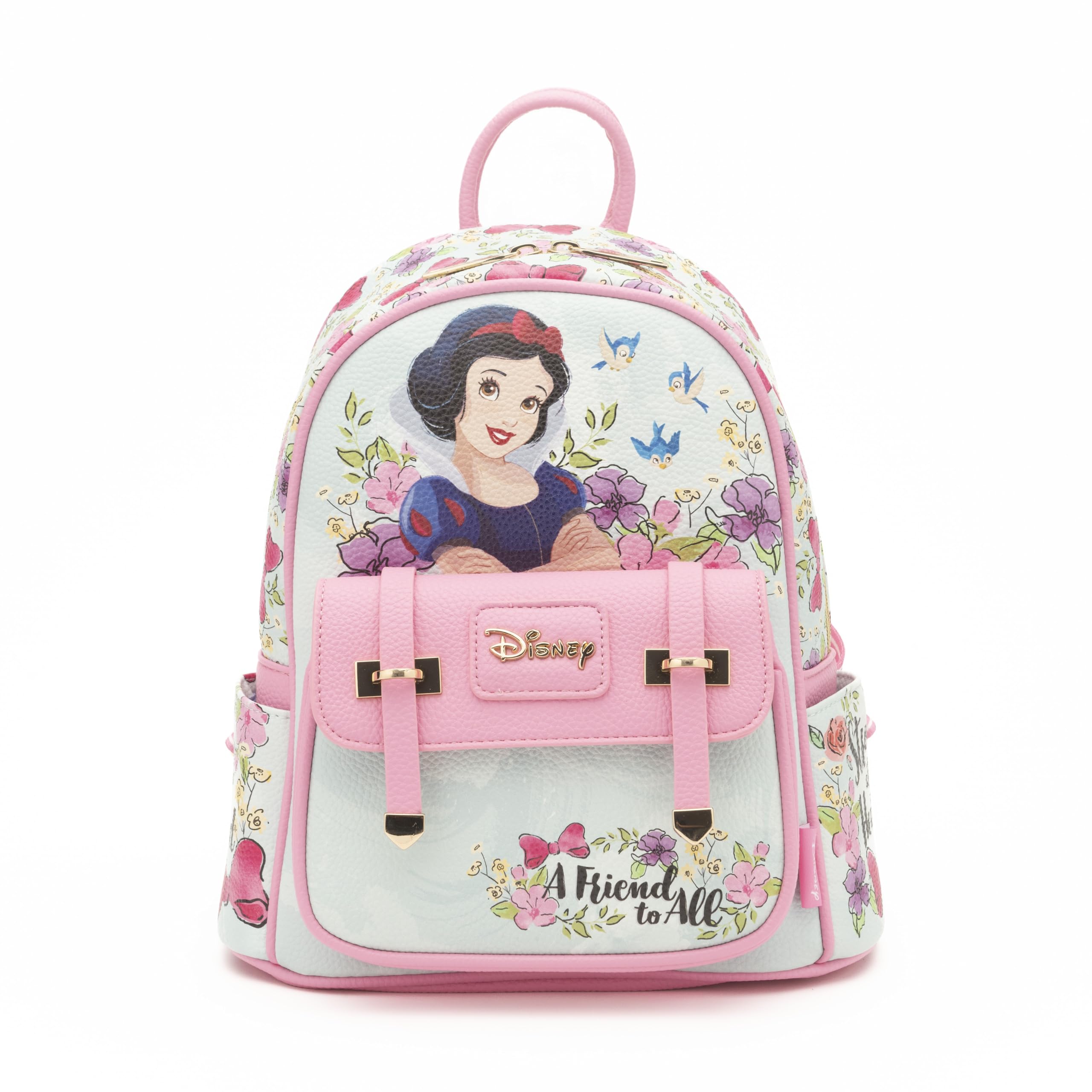 Wondapop - Snow White 11"" Vegan Leather Fashion Mini Backpack, Pink