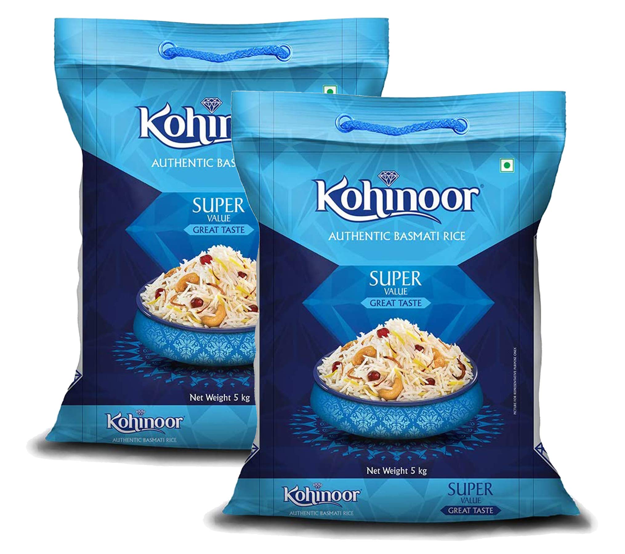 Kohinoor Super Value Basmati Rice, 5 Kg (Pack of 2)
