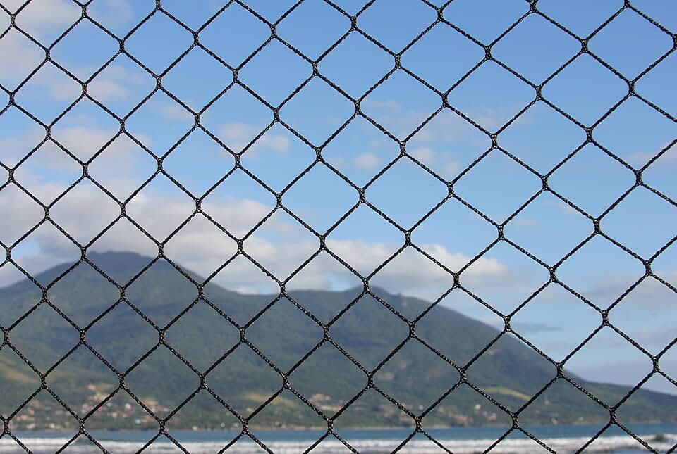 Kit Rede/Tela De Proteção Preta - 14,35M2