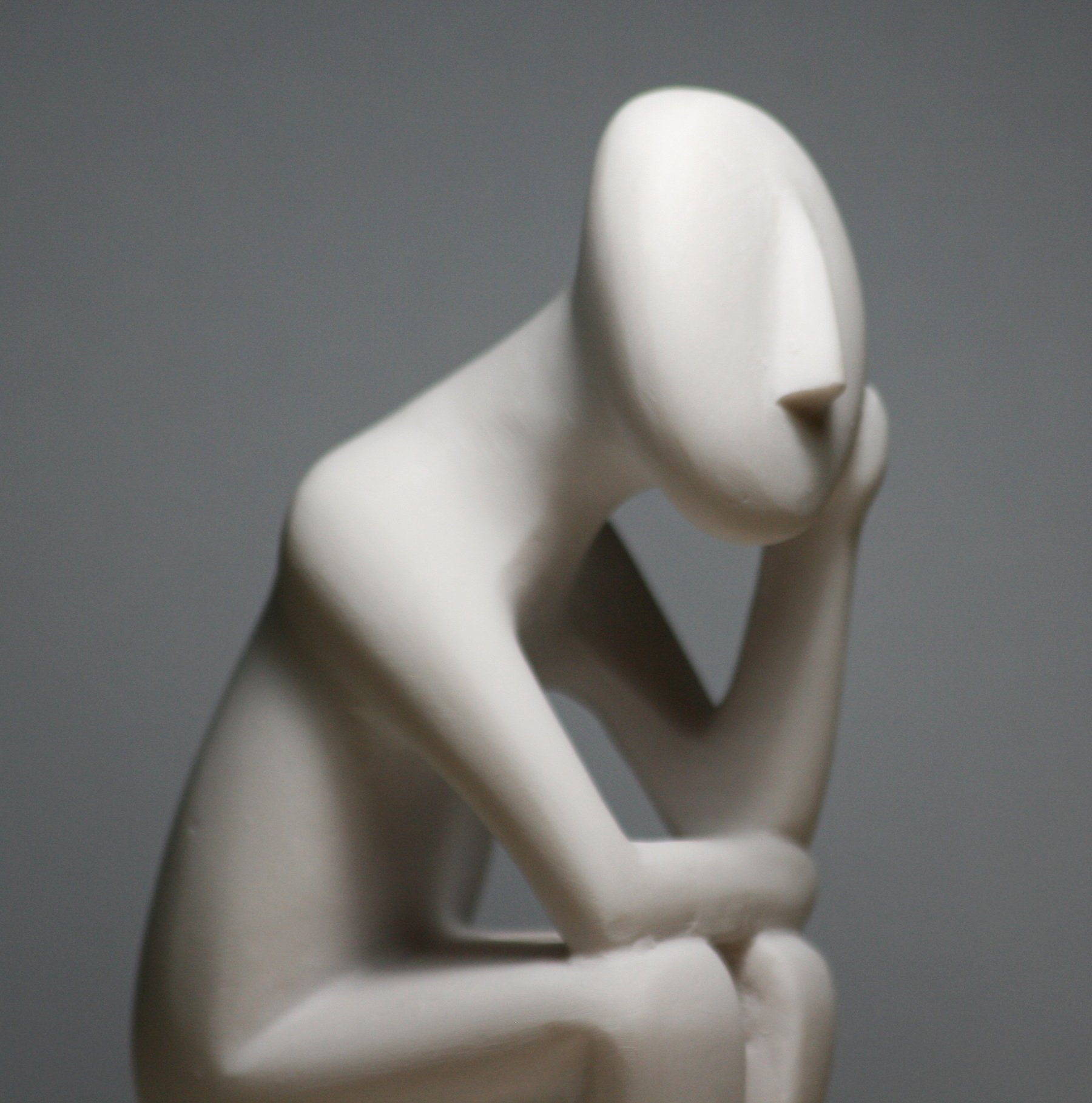 Figurina di arte greca delle Cicladi Pensatore Idol moderna scultura fatta a mano 15 cm