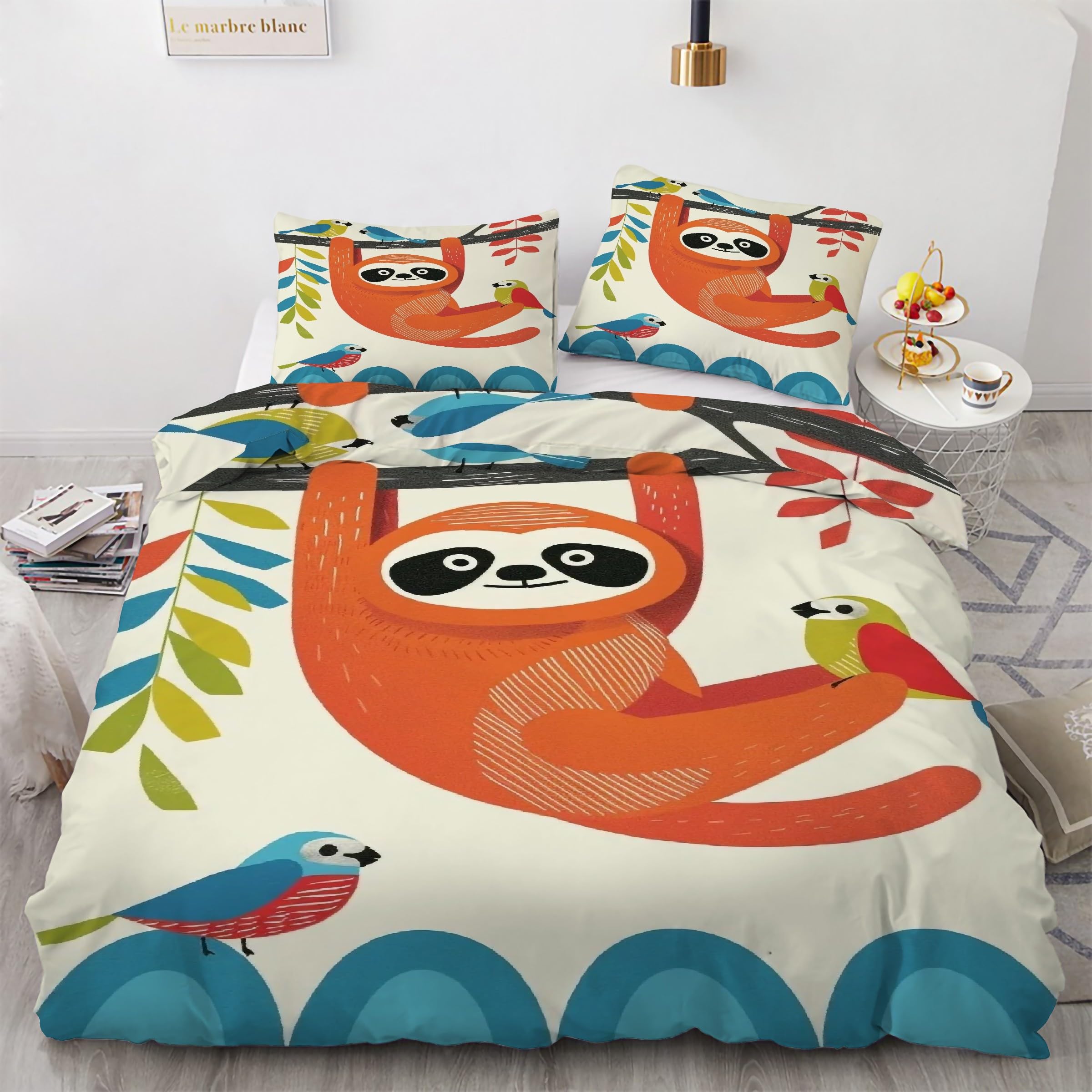 Parure de lit oiseau pour une chambre parentale cocooning au design animal