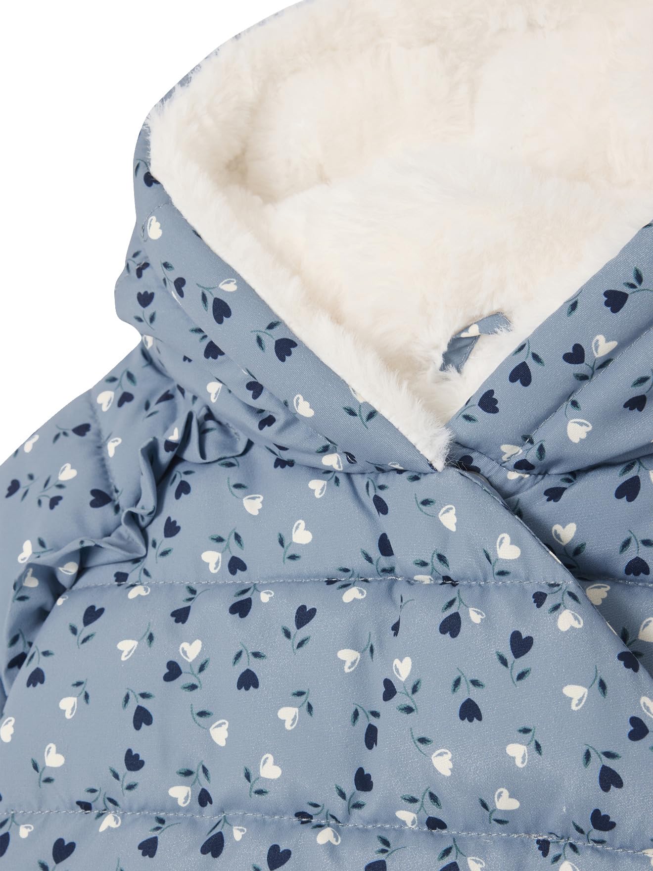 Vertbaudet Gefütterte Baby Steppjacke, Wickelform, Recycling-Polyester