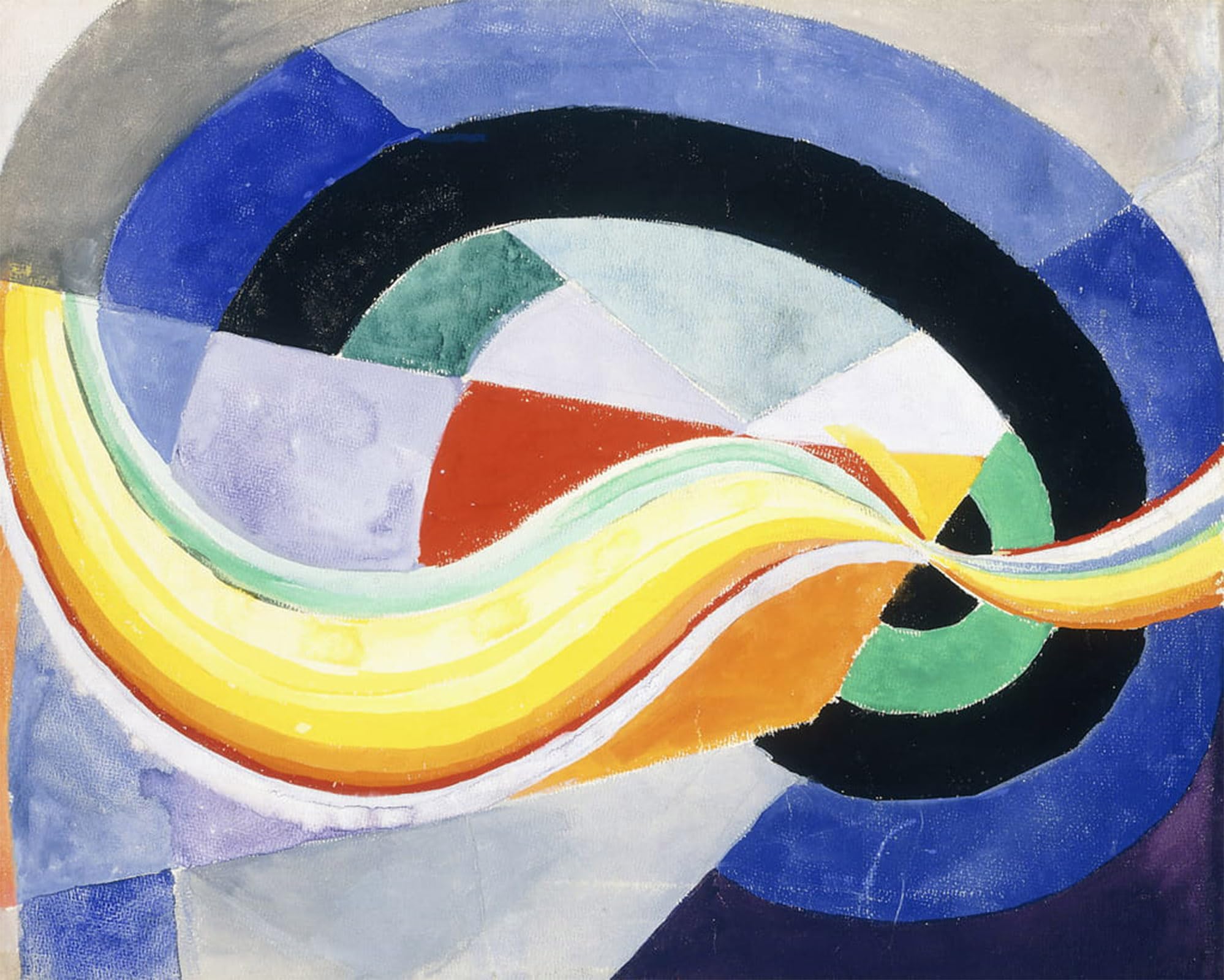 SERENDIPITP Abstract Painting Mural Print Picture Wall Decor Painting Propeller by Robert Delaunay Vintage Wall Artwork for Home Decor 60x90cm