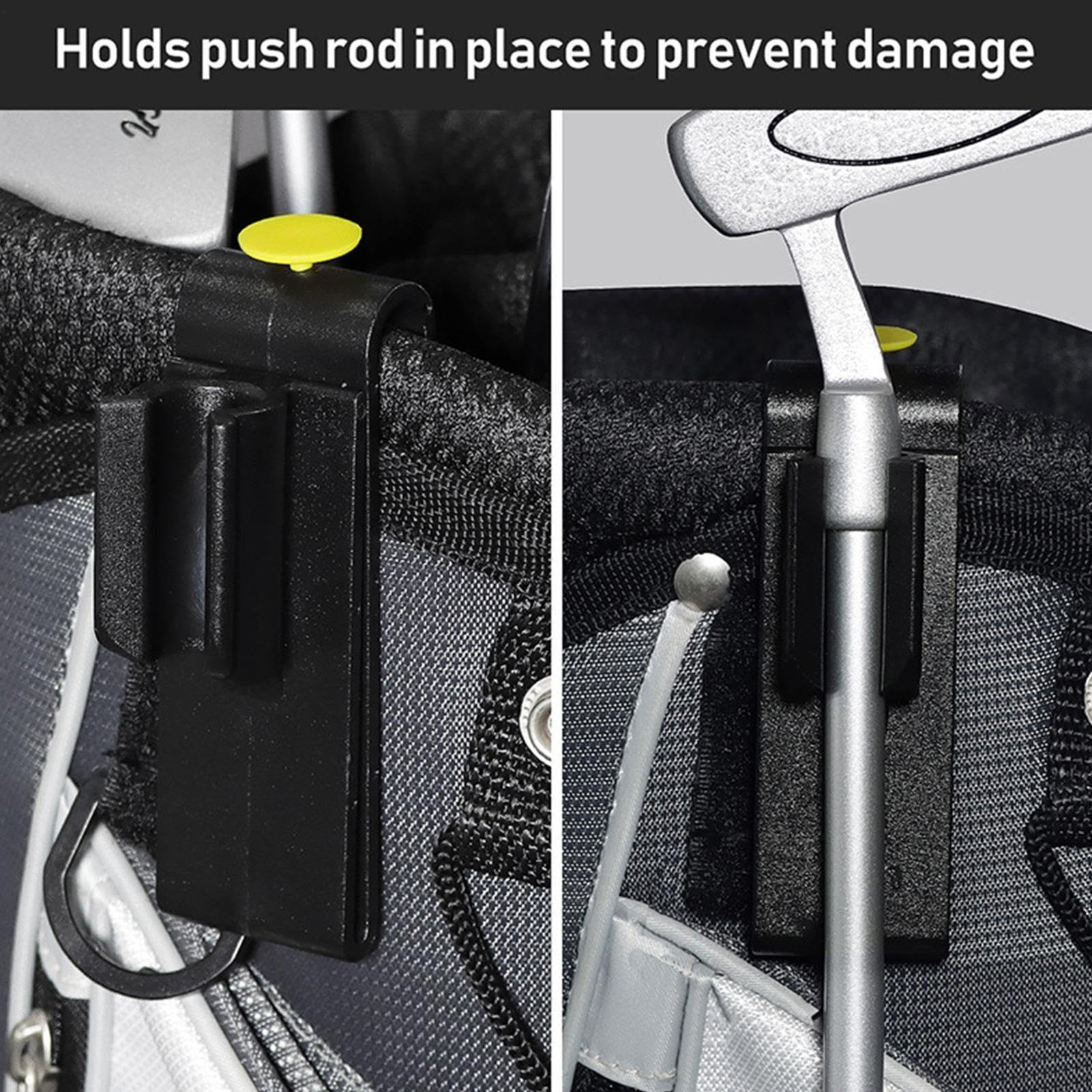 Generico Clip per Borsa da Golf - Porta Clip per Putter 10,01x4,09x3 cm, Materiale ABS Resistente alle intemperie | Morsetto per Putter Compatto per Manico 'Ombrello Bastone per Selfie per