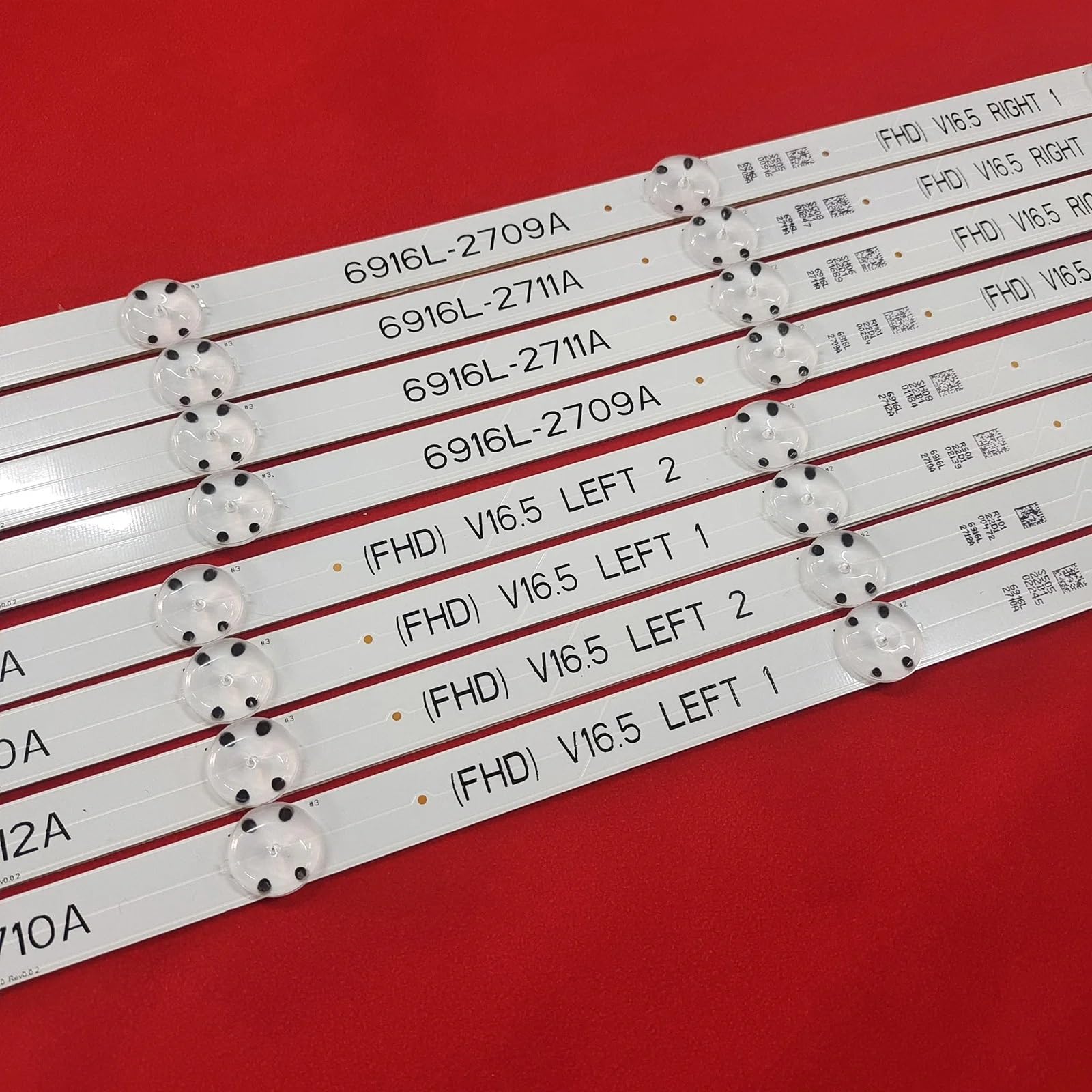 Tira de retroiluminación LED de 8 Piezas, 8 lámparas compatibles for LG 49 V16.5 ART3 49LH590V 49UH594 49LJ510M 49LJ58300W 49UH603V 49UH620V 49LW340C 49LW340H