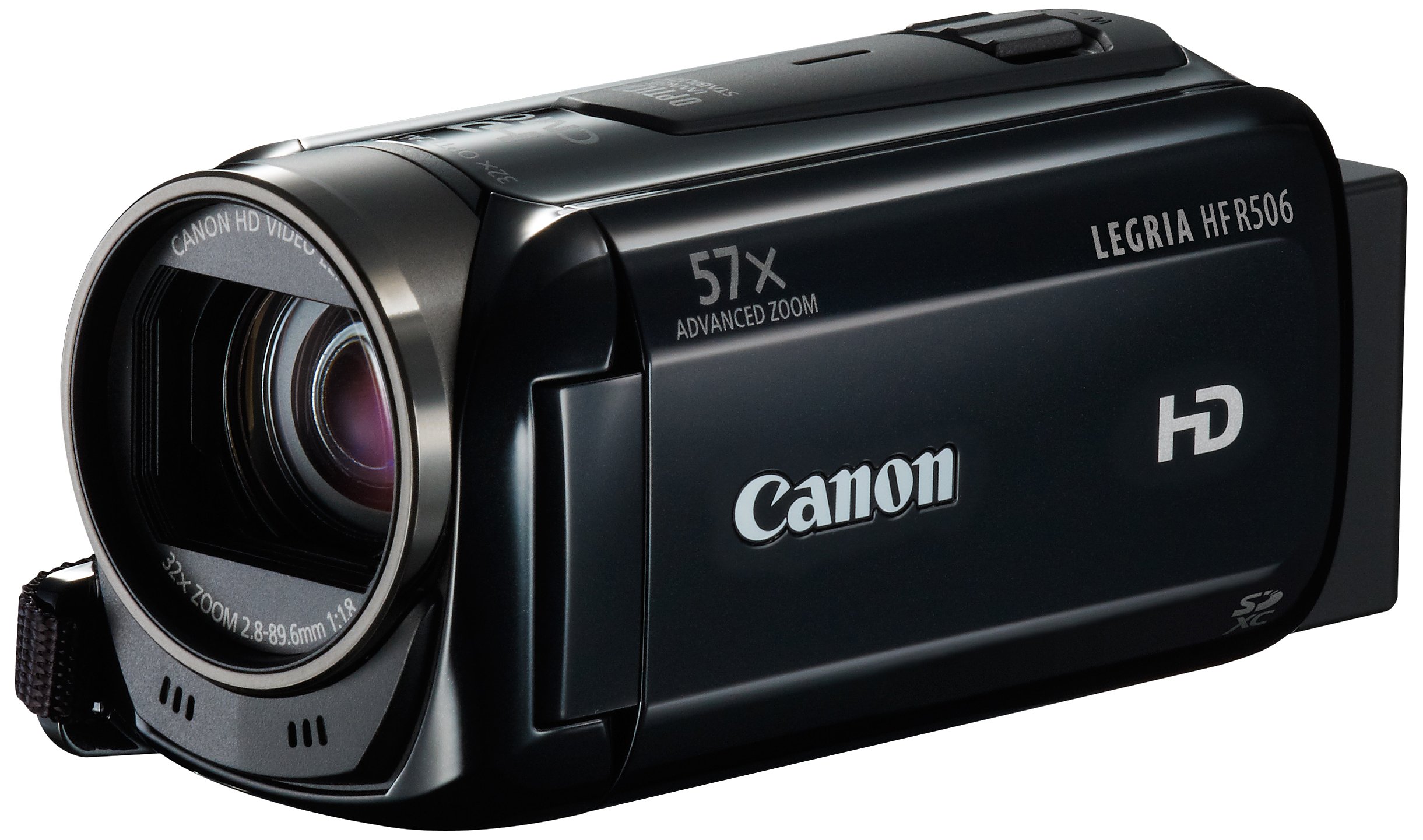 Canon LEGRIA HF R506 Videocamera Digitale Full HD Essentials Kit con Borsa Morbida e Scheda 4 GB, Stabilizzatore Intelligent IS, Nero