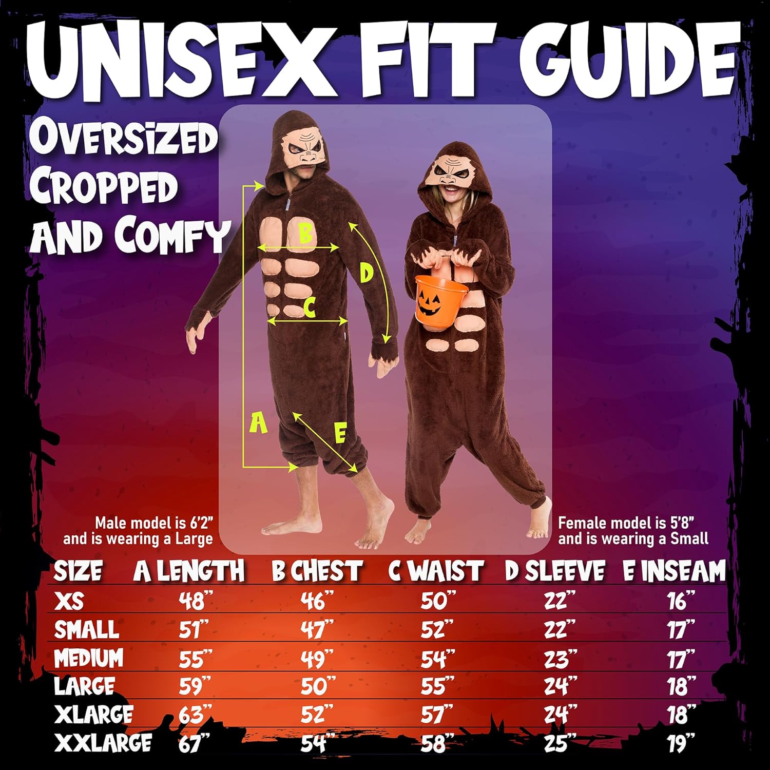 Funziez! Sasquatch Costume- Bigfoot - Halloween Adult One Piece - Image 4