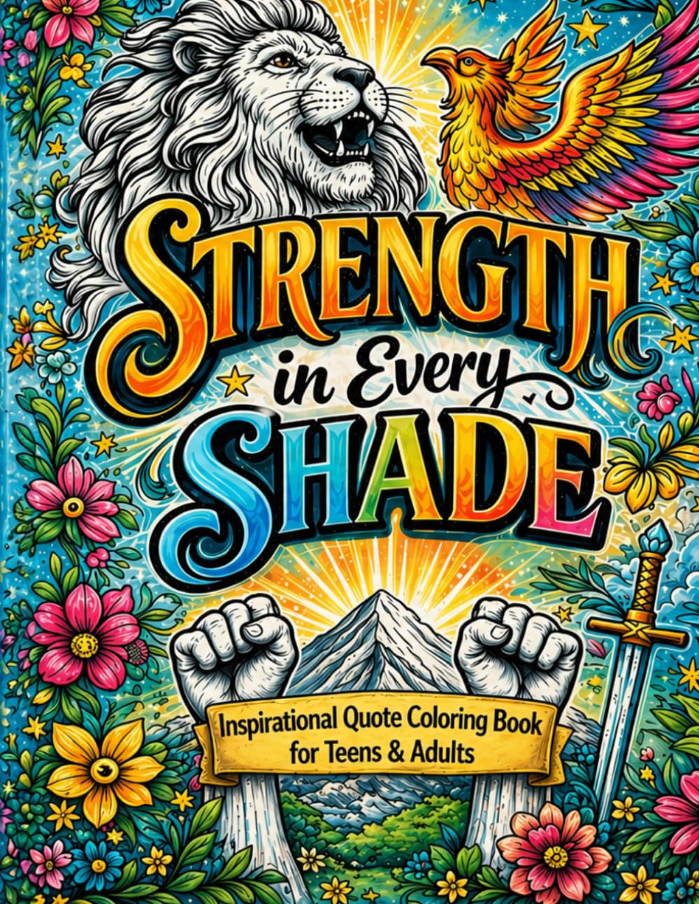 Strength in Every Shade: Inspirational Quote Coloring Book for Teens & Adults