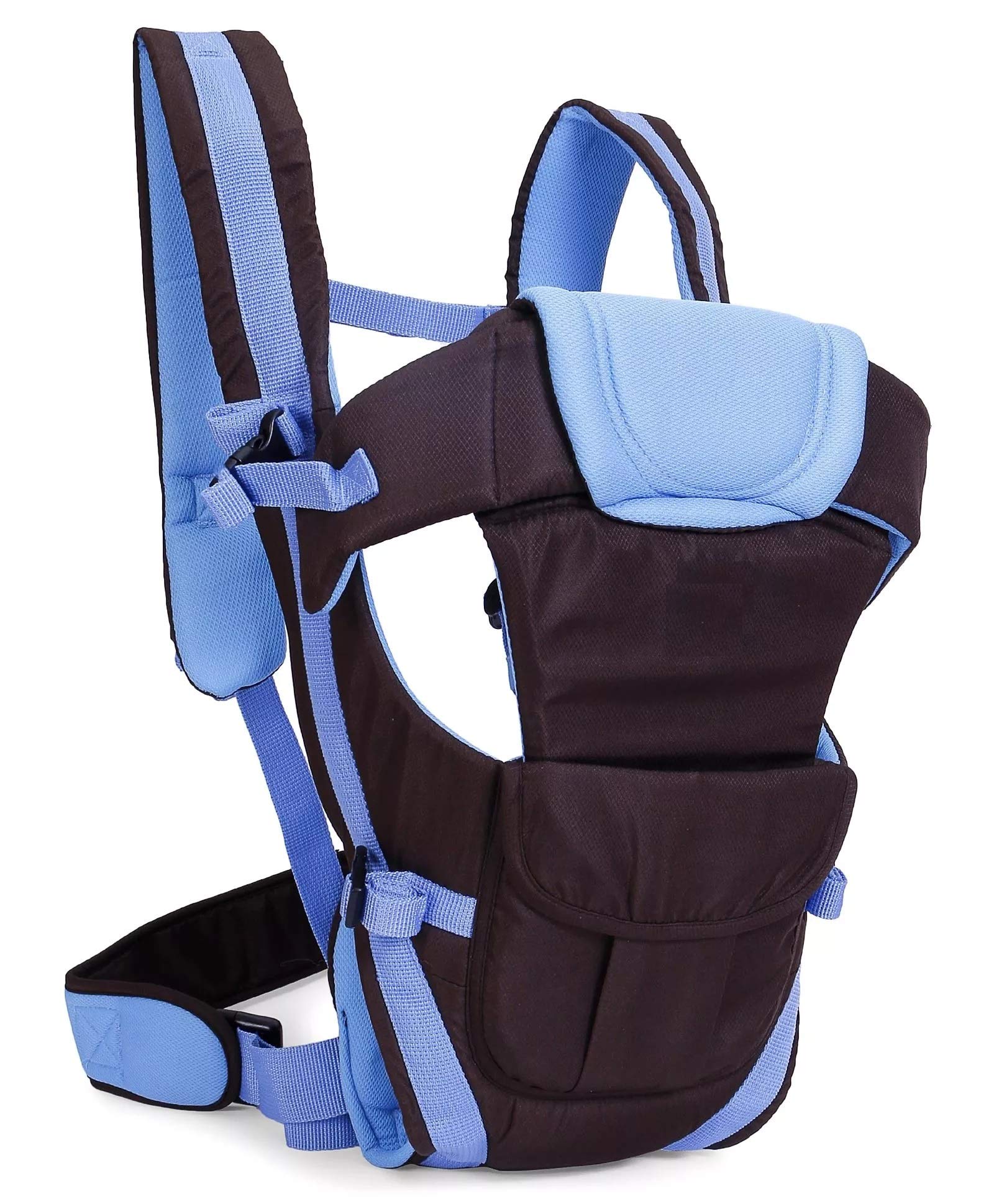 Ineffable 4 in 1 Deluxe Series-4 Way Carrying Position, with Wide Shoulder Straps, Adjustable Belts and Cushioned Inner portions Baby Carrier Cum Kangaroo Bag (Blue)-picture-15