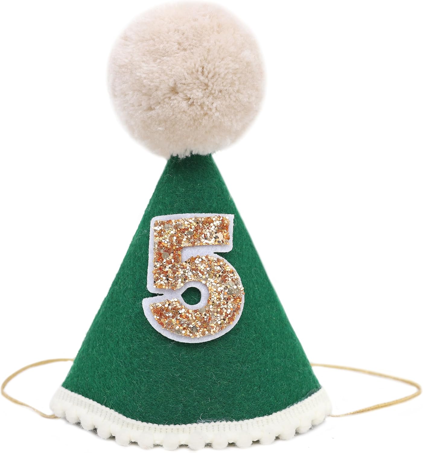 WAOUH Green 1st Birthday Hat - Football First Birthday Decorations,Glitter Number 1 Birthday Hat