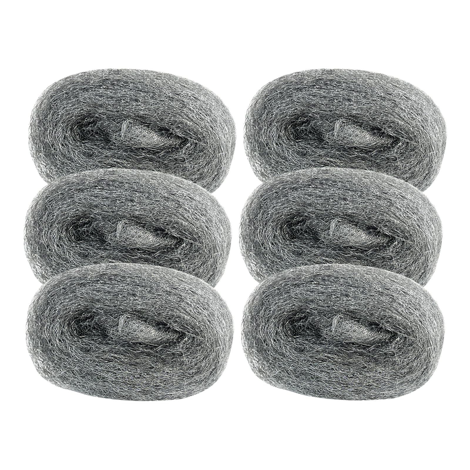 Steel Wool, 6 Rolls 2# Steel Wool, Extra Fine, Cleaning Blinds, Filling Holes and Cracks, Walls, Garages and Gardens