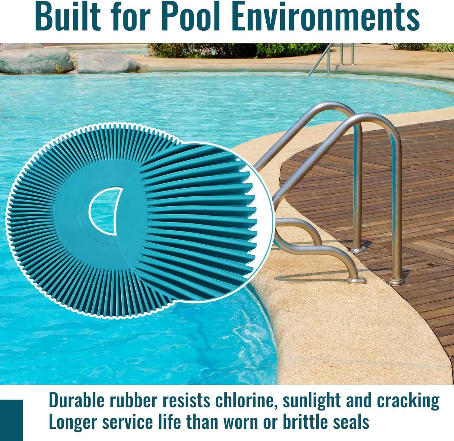 Hushee Pool Cleaner Pleated Vacuum Seal Replacement Compatible with Pentair Kreepy Krauly– Fits K70400, K70405, 360040, 360048, 360042, Replaces K12894, K12896, Starfish Seal