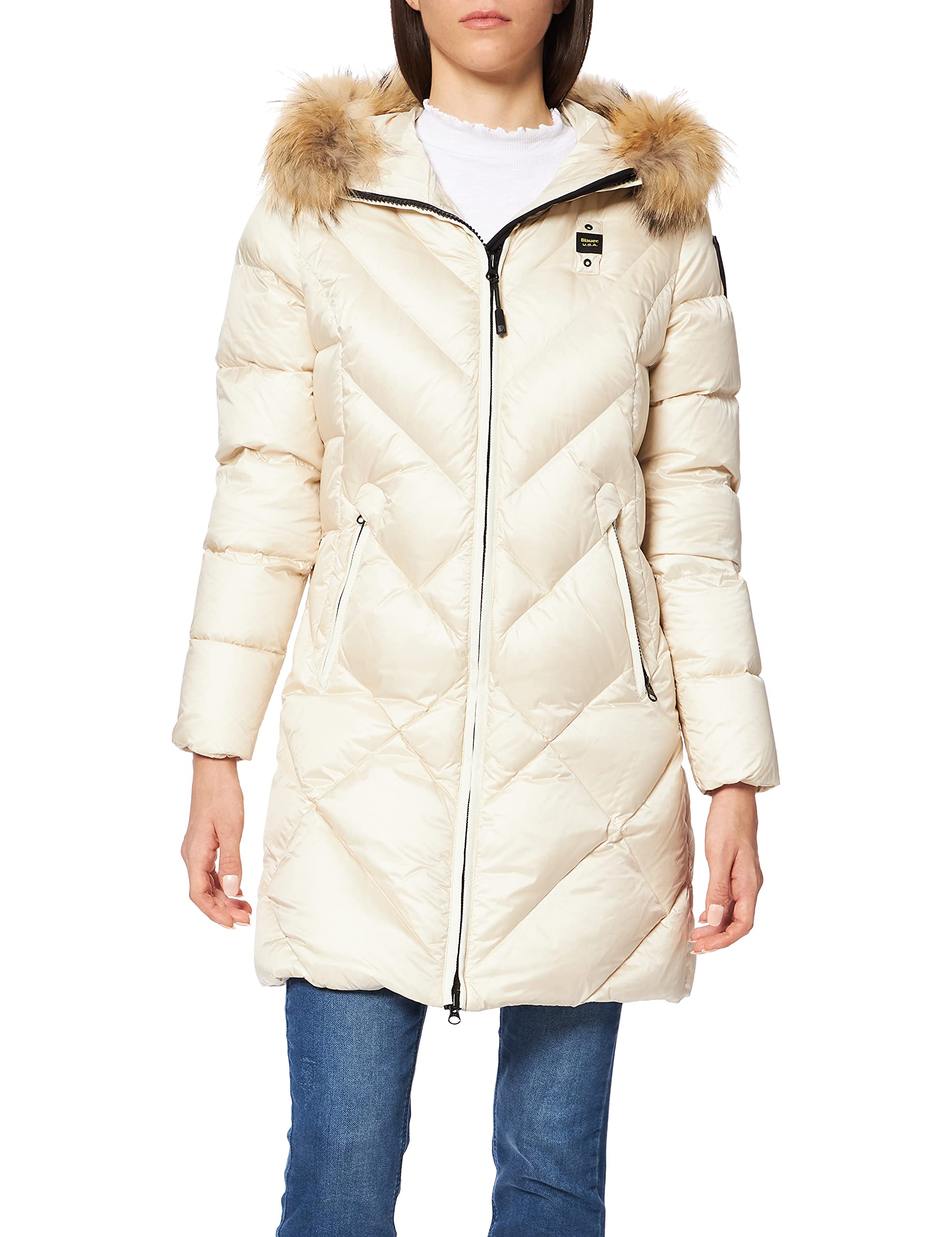 Blauer Hombre Blauer Impermeable/Trench Largo Acolchado Pluma Chamarra Alternativa, 692lr Verde Militar Claro INT. Limón Verde, M Para Mujer Abrigo Hombre Invierno Largo