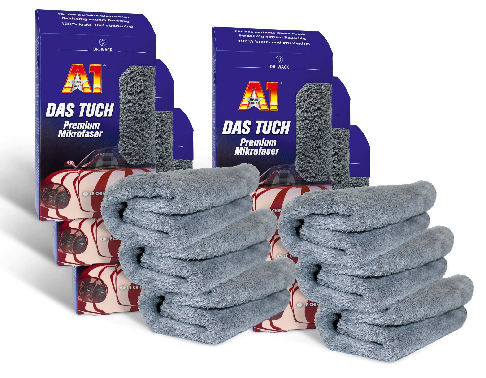 Dr. Wack A1 DAS - Paño de Microfibra, Esponja para Coche de Primera Calidad, Paño Profesional para Cuidado del Coche, Pulido sin Arañazos