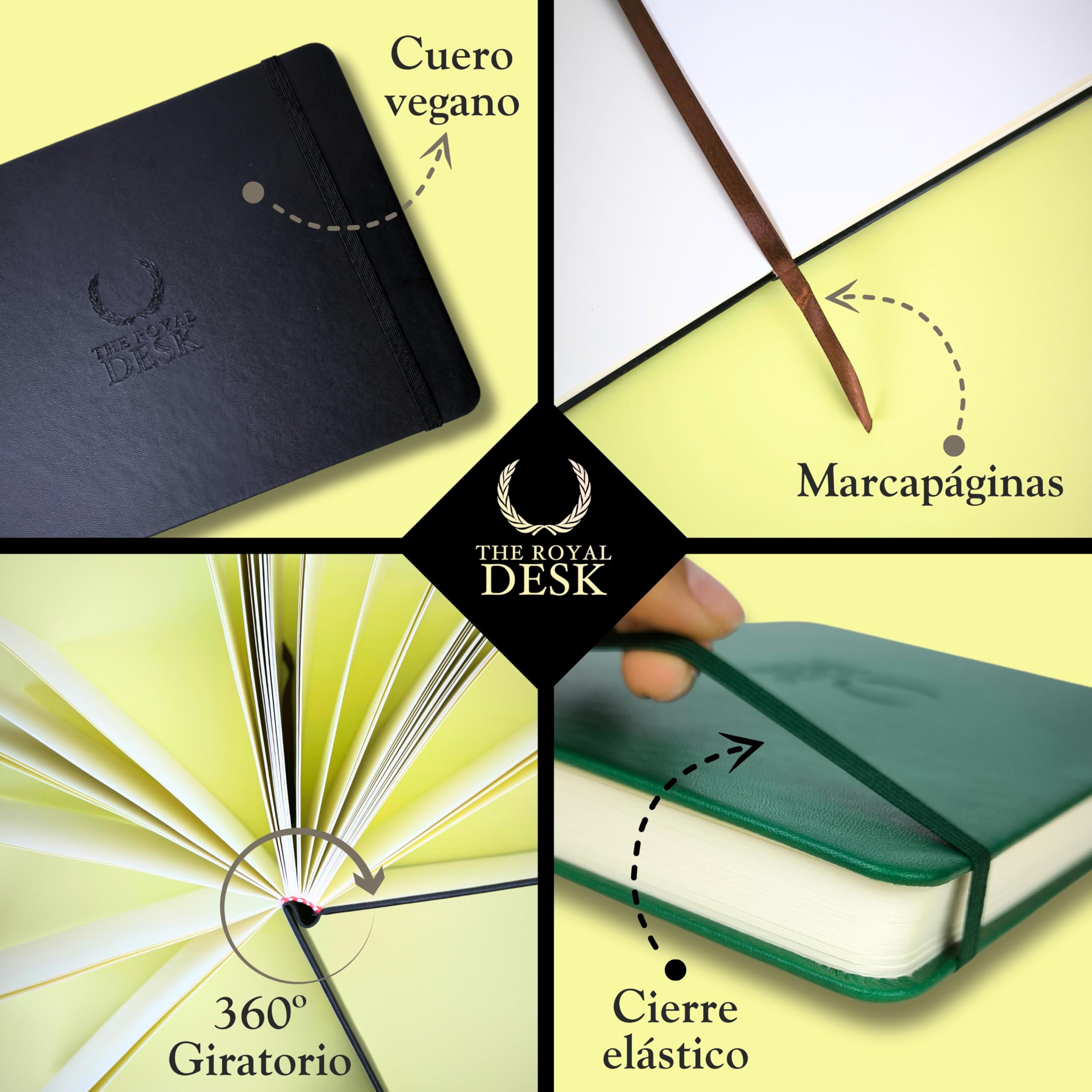 Libreta dibujo profesional incluye portamina. Cuaderno para Dibujo y bocetos de tapa dura. Bloc de dibujo de 80 hojas gruesas color marfil 200 g/m² Bloc de notas Sketchbook (Artistic Green)