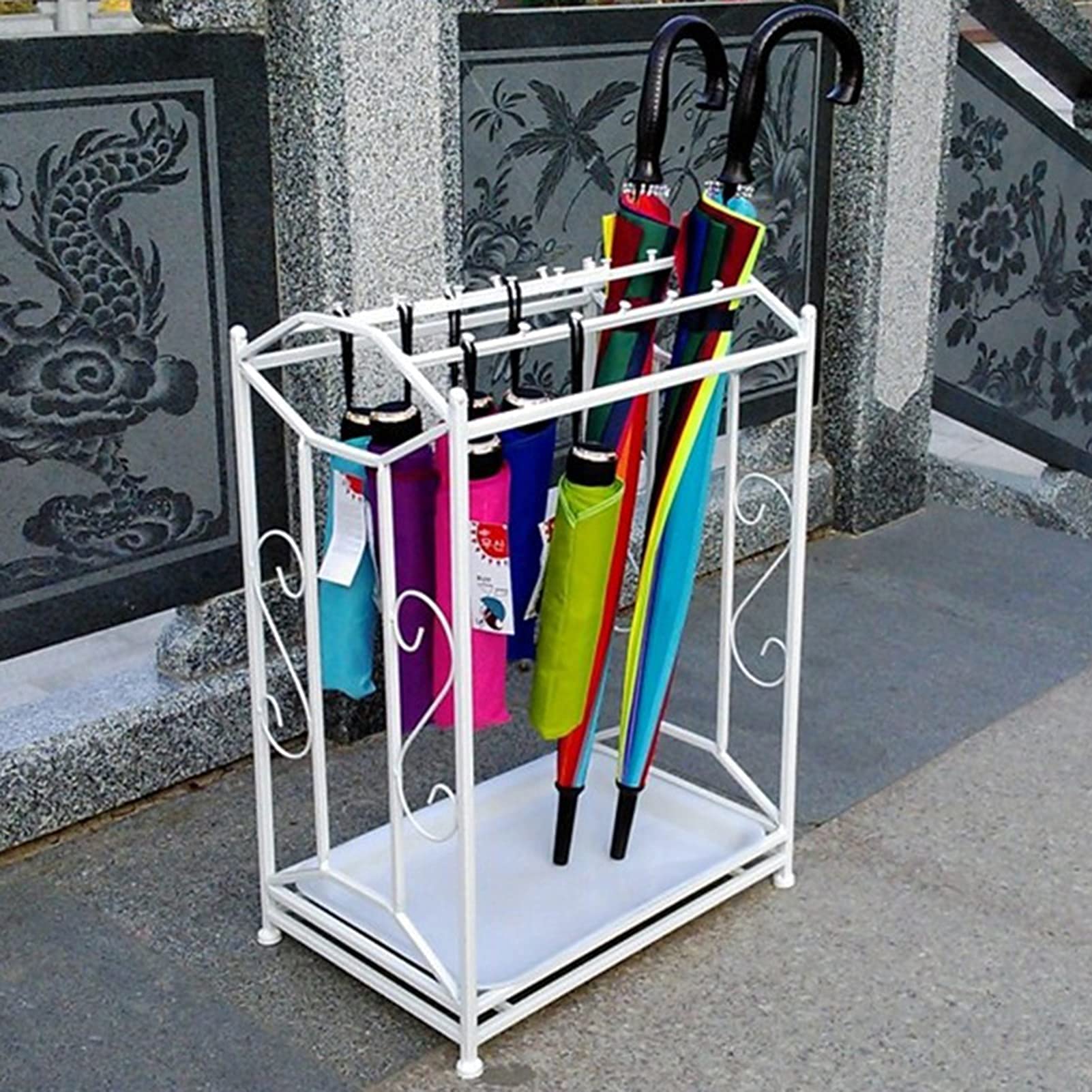 Porte-parapluie en métal Feit rectangulaire avec 18 crochets pour l'entrée
