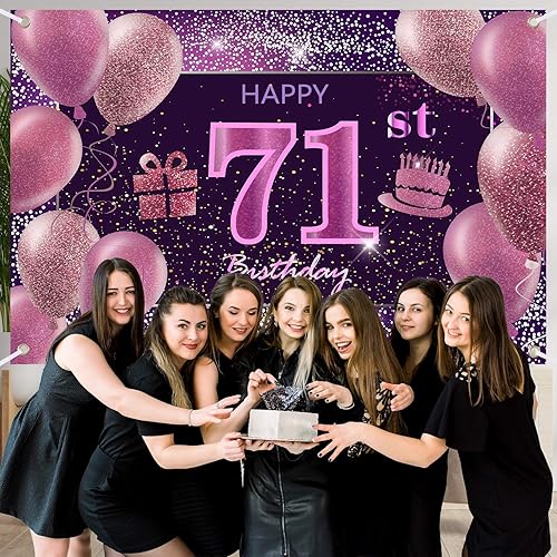 Vista 204 de IMISI Decoraciones de cumpleaños número 19 para niñas, pancarta rosa de feliz cumpleaños para telón de fondo de fiesta