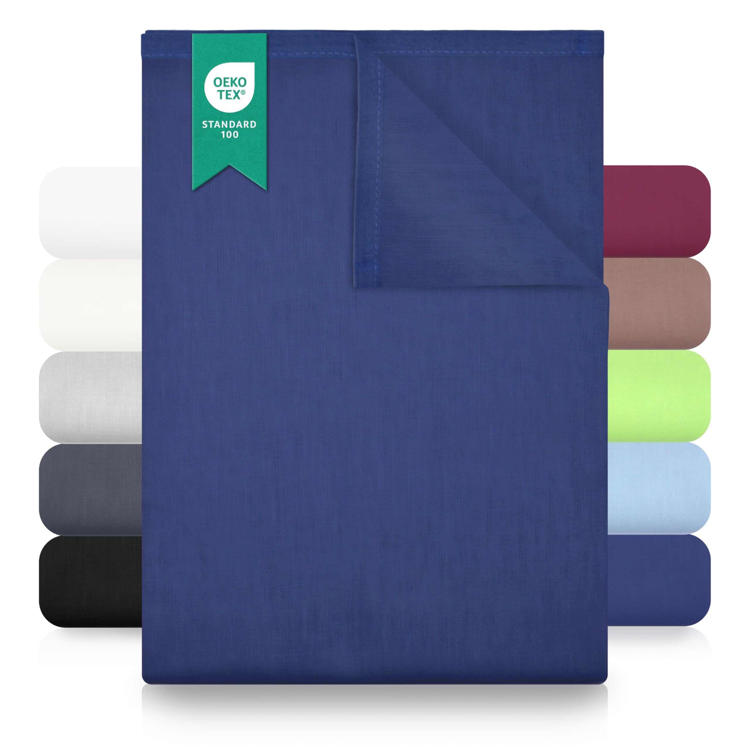 GREEN MARK Textilien Klassische Bettlaken – Flaches Laken aus 100% Baumwolle, ohne Gummi, hautfreundlich, pflegeleicht, bei hohen Temperaturen waschbar