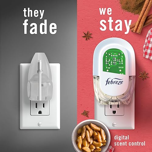 Miniatura 6 de Febreze, Fade Defy PLUG - Ambientador para combatir los olores, olor a Baked Cinnamon Apple y Cranberry Crumble, 0.87 onzas líquidas Recarga de