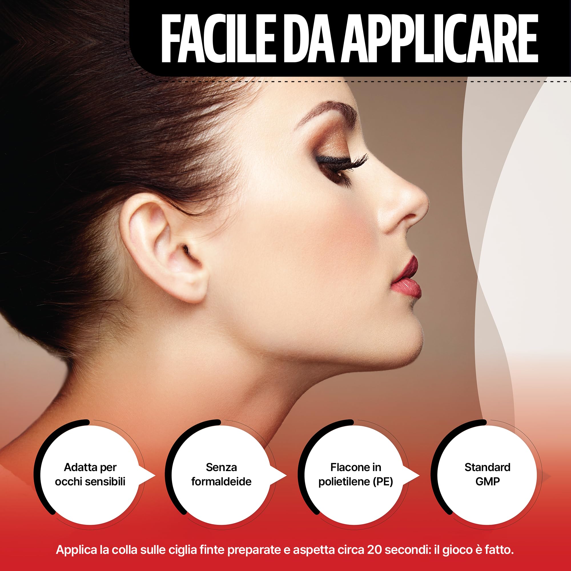 NOON'S UP Colla per Ciglia Finte senza Formaldeide 4ml Trasparente