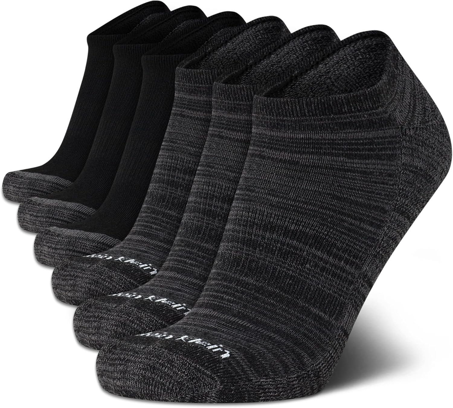Calvin Klein Mens No Show Socks - 6 Pack Soft Cotton Blend Cushioned Athletic Low Cut Socks for Men for Sports and Running