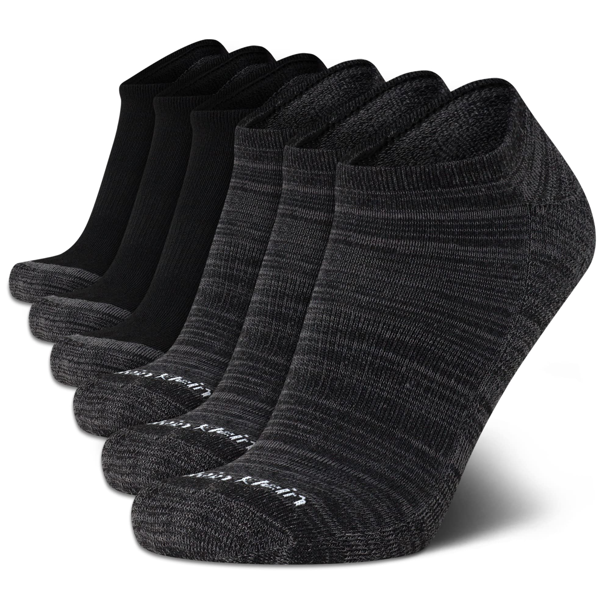 Calvin Klein Mens No Show Socks - 6 Pack Soft Cotton Blend Cushioned Athletic Low Cut Socks for Men for Sports and Running