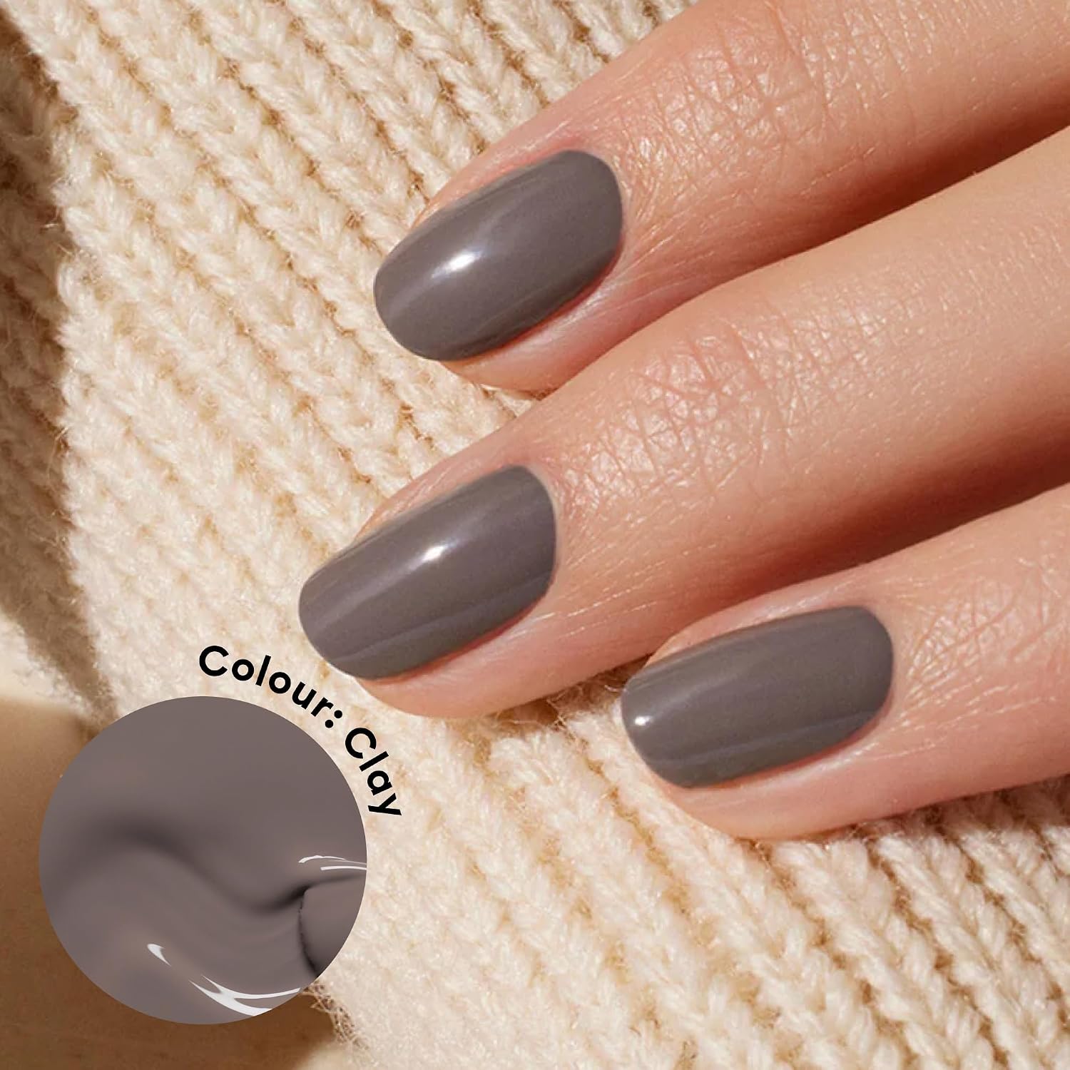 Manucurist Green Flash Clay Taupe LED Gel Nail Polish image 2