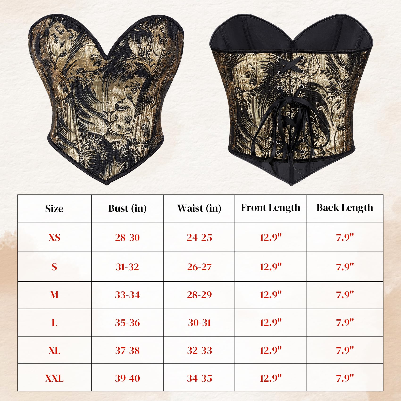 LEACOOLKEY Corsetto da donna a tutto il seno, corsetto classico
