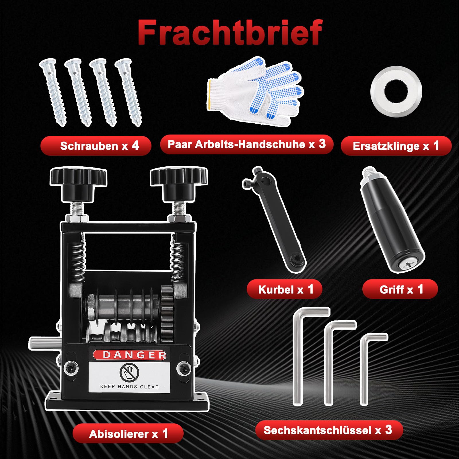Kabel Abisolierer, 6 Löcher Abisolierzange 3-17mm Automatisch Kabel Abisolierwerkzeug Manuell Elektrisch 2 Modi Kabelabisoliermaschine Abisoliermaschine 5 Drähte Gleichzeitig Abisolieren