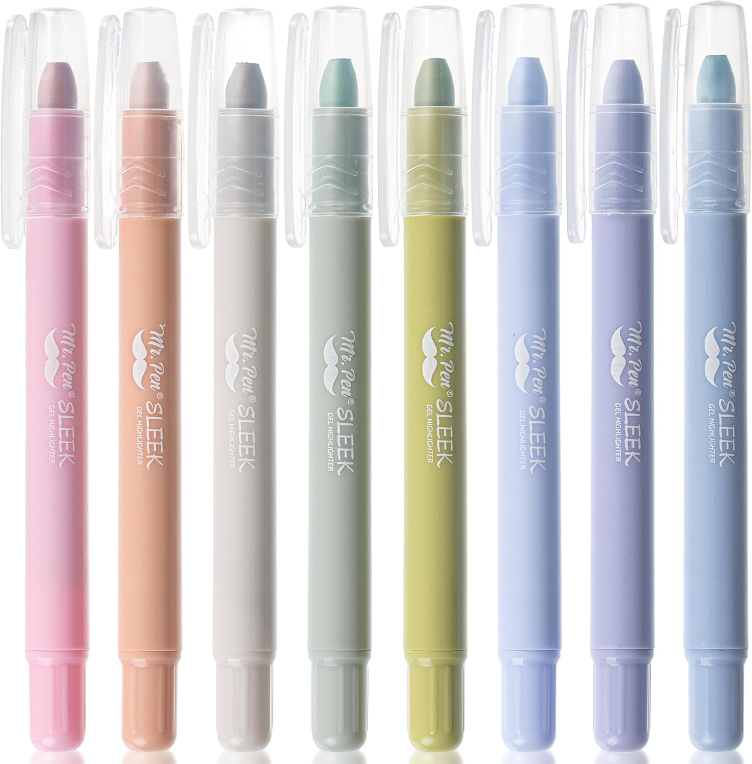 Mr. Pen Gel Highlighter, 8 Pack, Morandi & Vintage Colors