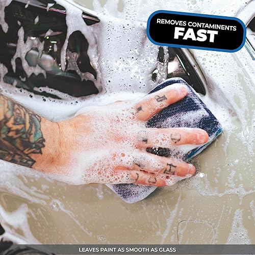 Miniatura 3 de The Rag Company - Ultra Clay Scrubber - Eliminación rápida y eficaz de contaminantes de pintura sobrepulverización ligera y más diseño de doble cara