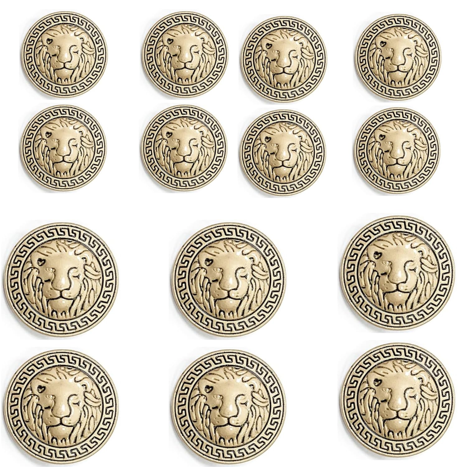 Ani Accessories Lion Suit Button Metal Shank for Coat Blazer Suit, Sherwani, and Bandhgala Indian Dresses Sports Coat Uniform Jacket Pack of 8 pcs Small 6 Pcs Long.-picture-35