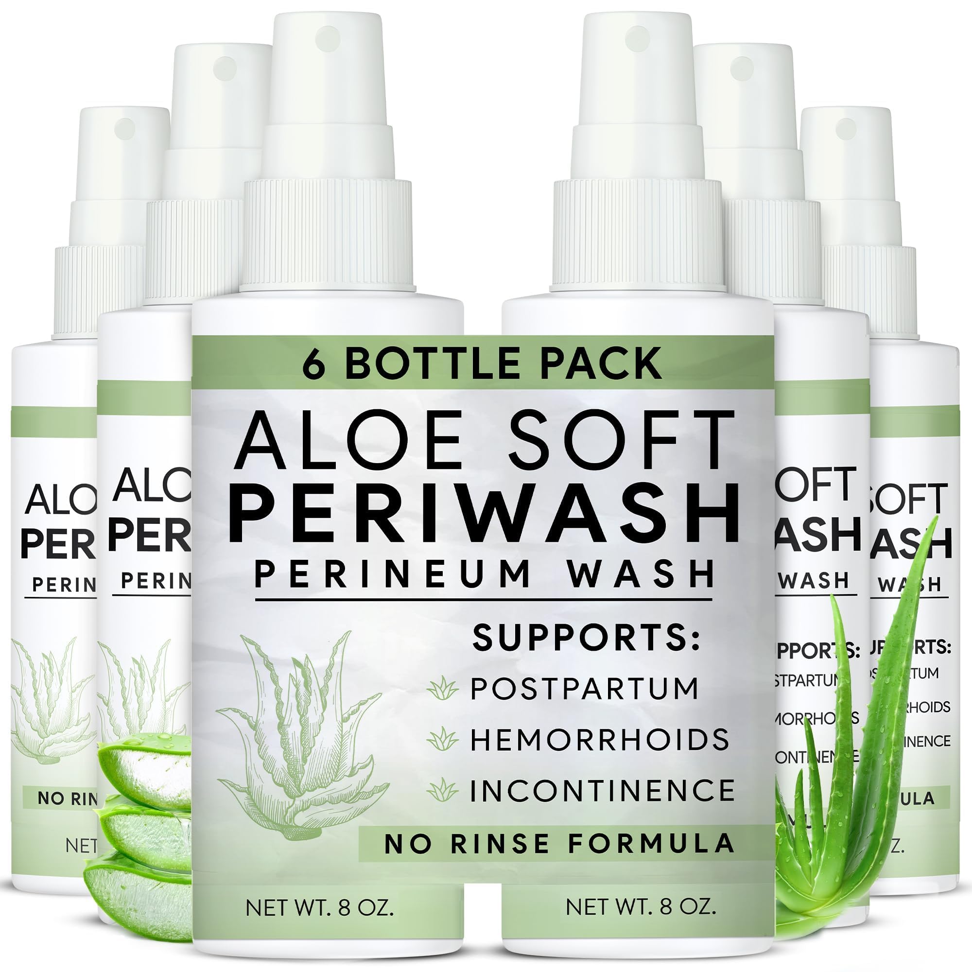 Amazon.com: Aloe Soft Perineal Spray - 6 Pack of 8 Oz Perineal Cleanser -  Rinse Free Body Wash Made with Aloe Vera Extract - Pain Relief for  Postpartum, Hemorrhoid, and Incontinence : Health & Household