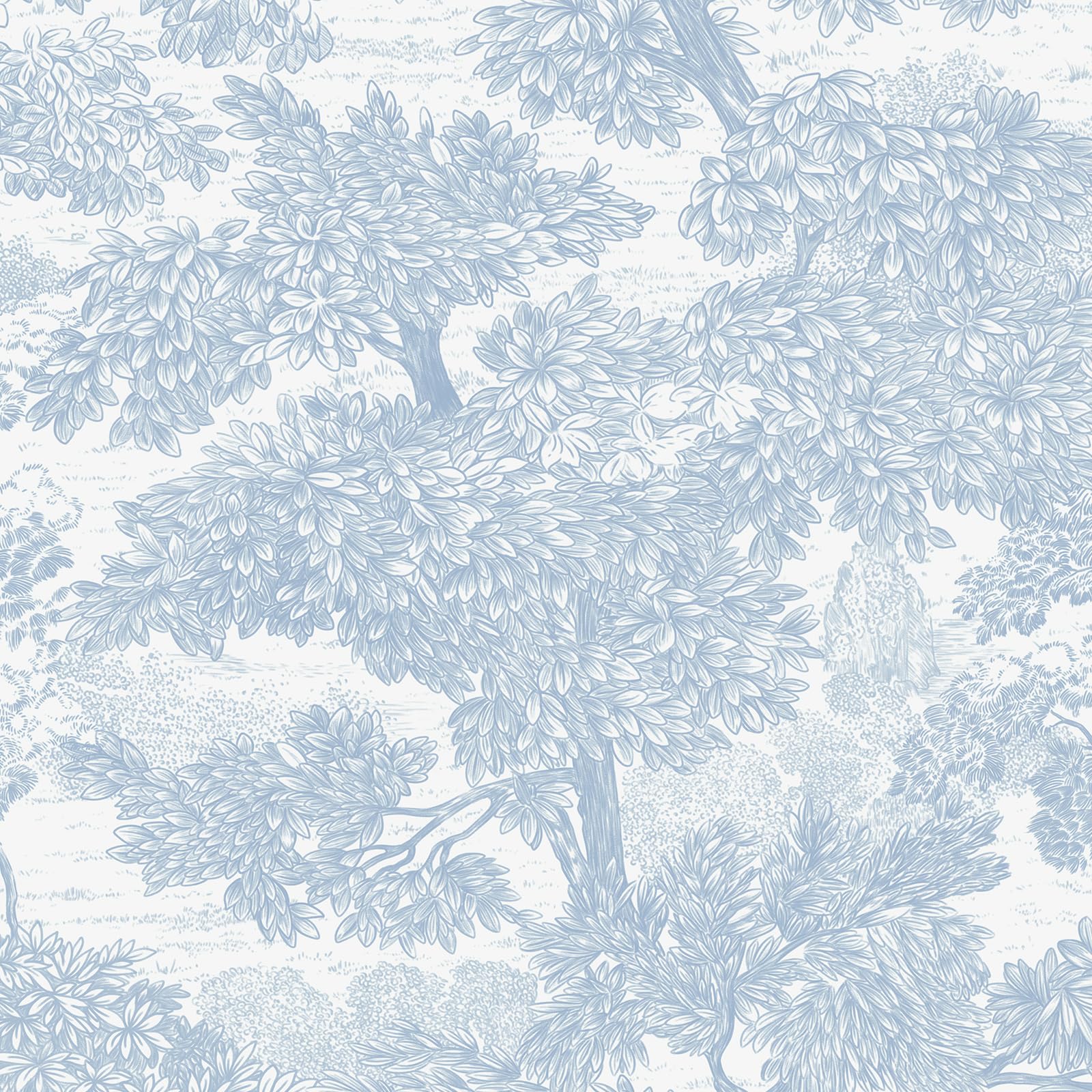 Papier peint moderne autocollant facile à poser et film de haute qualité bleu motif arbre 44cm