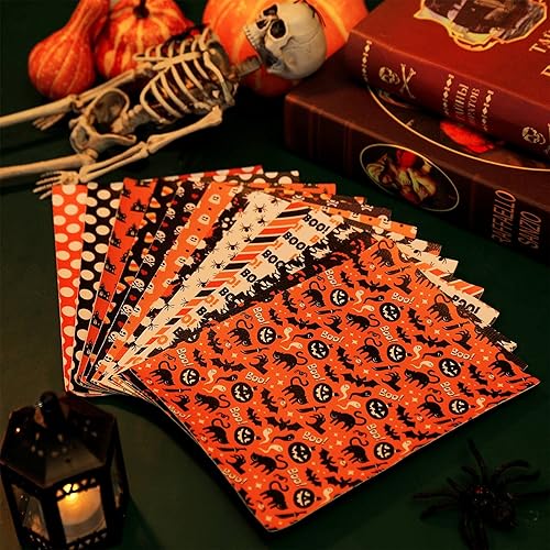 Miniatura 7 de 15 hojas de cuero de Halloween con purpurina sintética para otoño, hoja de cuero sintético, hoja de tela de cuero para manualidades, suministros de