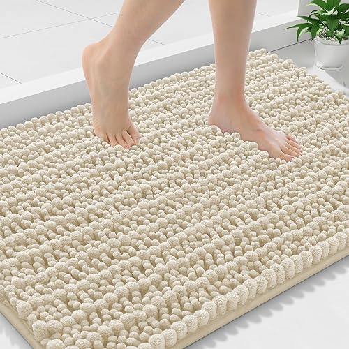 Miniatura 69 de Smiry Alfombras de Baño 24 x 16 pulgadas, Tapetes de Baño de Chenilla Extra Suaves y Absorbentes, Respaldo de Goma Antideslizante, Lavable a Azul