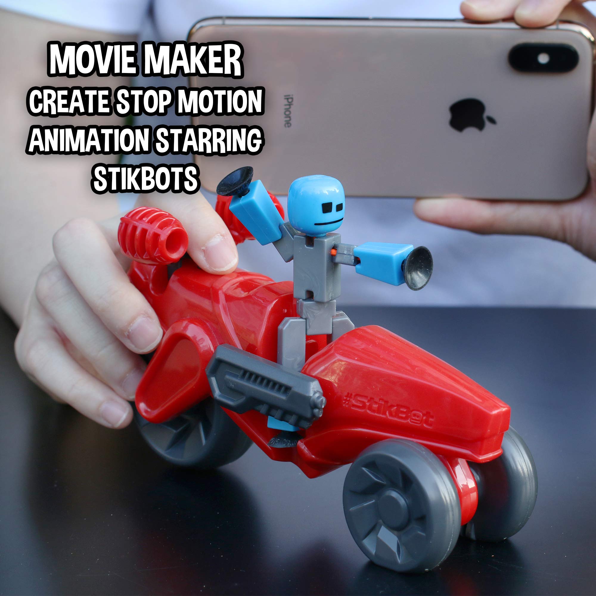 StikBot Zing Megabots Set 3 Action Figure Con Mega Veicoli - Turbo, Knockout, Avalanche