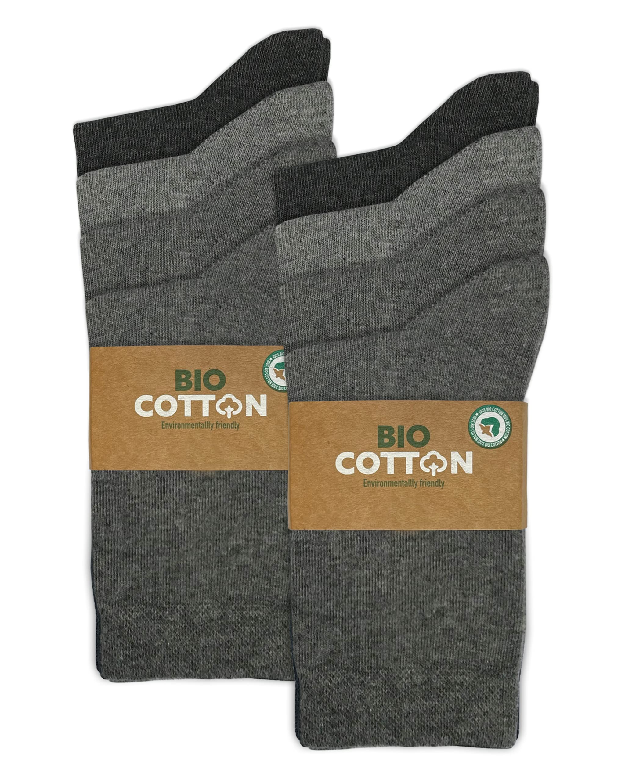 Mehrstrumpf Boys 8 Pairs (Multi-Grey) 8/12 Pairs Children's 100% Organic Cotton Socks For And Girls Without Seam (Model: Biolivia), 23-26