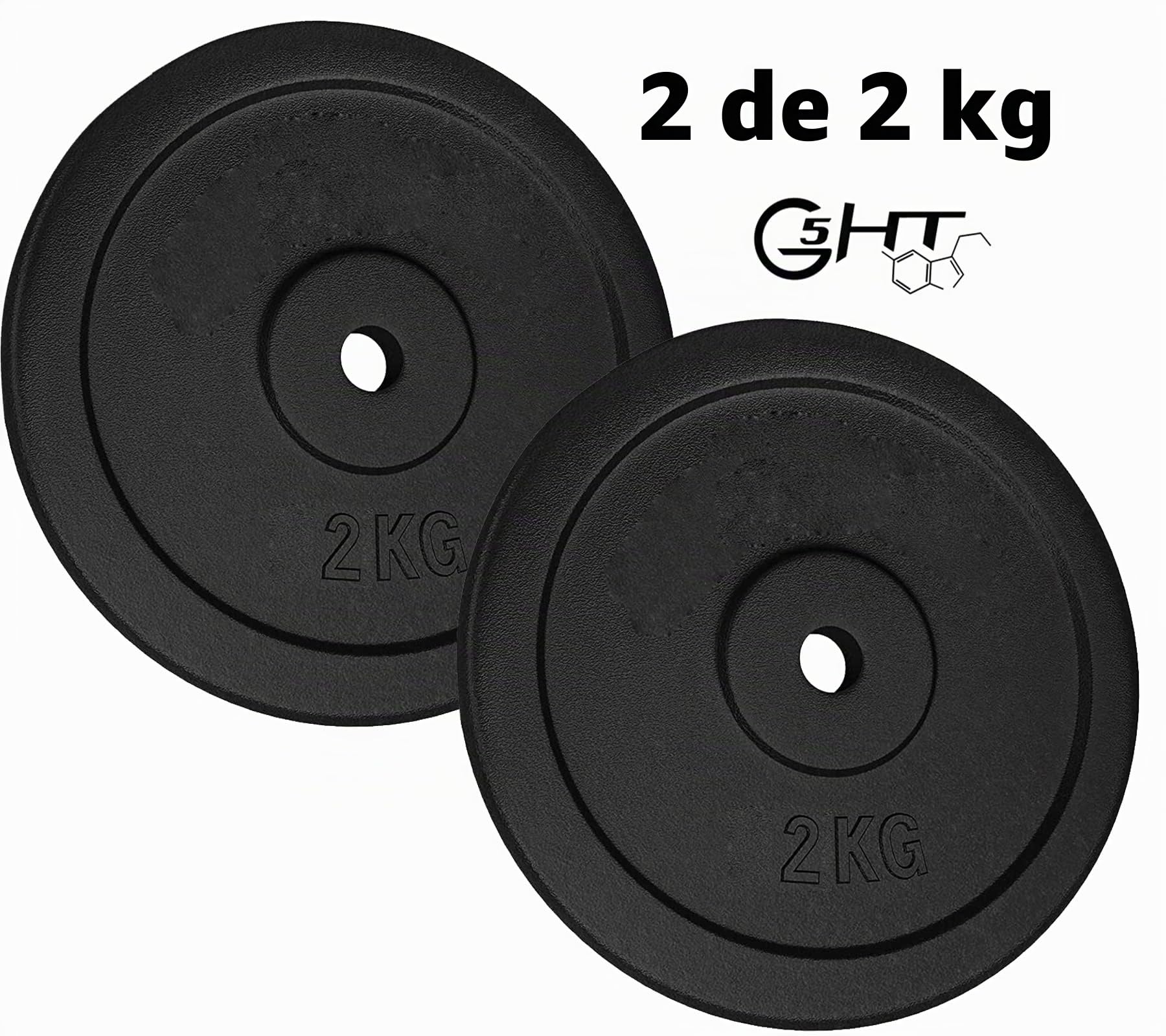 Discos de hierro fundido G5 HT SPORT Ø orificio 25 mm, para gimnasio y gimnasio en casa, de 0,5 a 20 kg para mancuernas y pesas