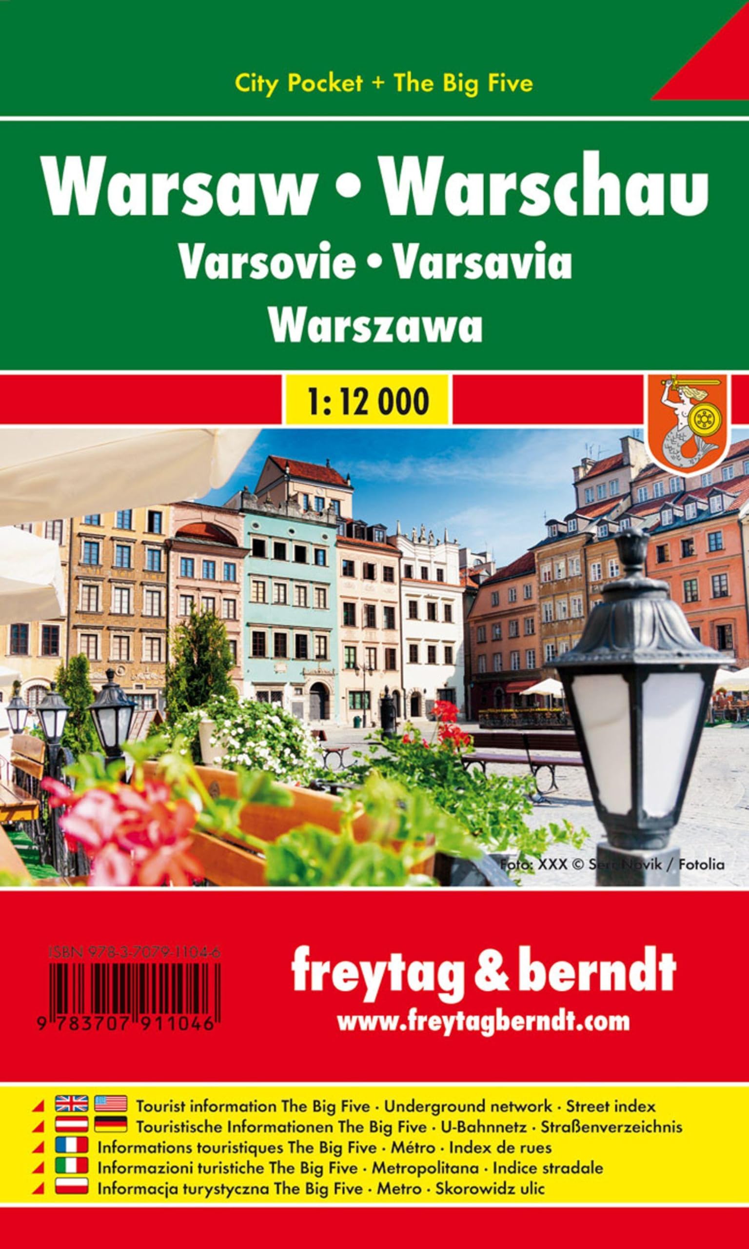 Freytag & Berndt City Pocket Warschau 1:12.000 – The Big Five: Stadskaart 1:15 000