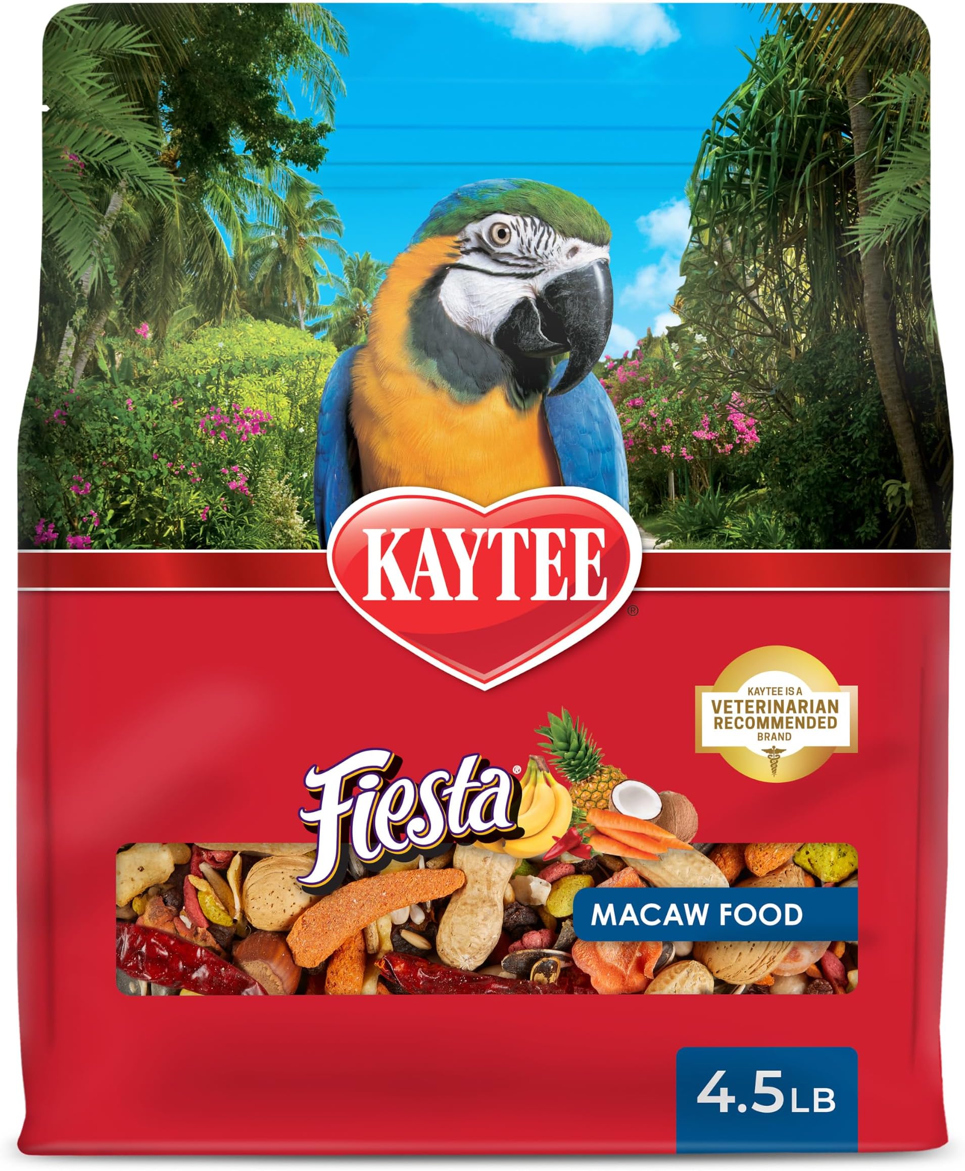 Fiesta Max Bird Food for Macaws, 4-1/2-Pound Bag